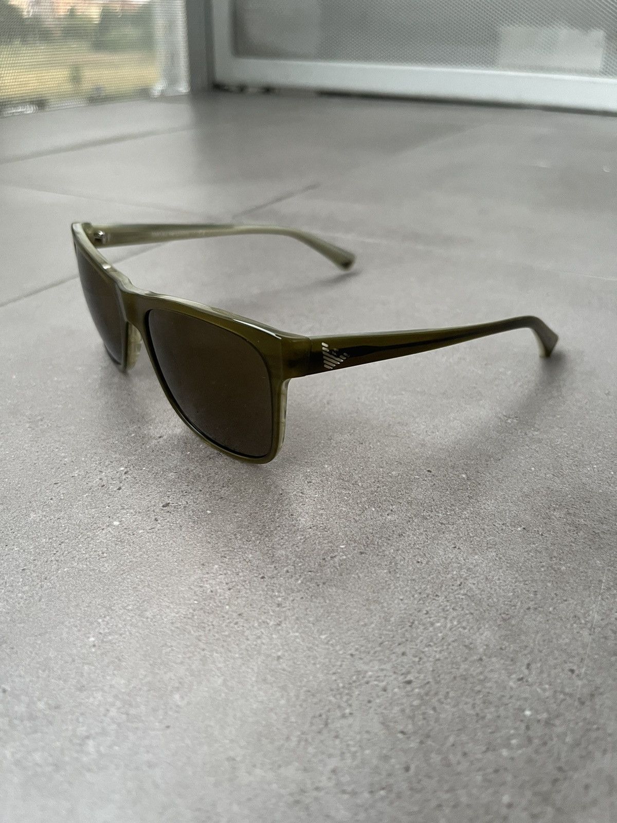 Emporio Armani Emporio Armani EA4002 5057/73 Swamp Green Sunglasses Size ONE SIZE - 5 Thumbnail
