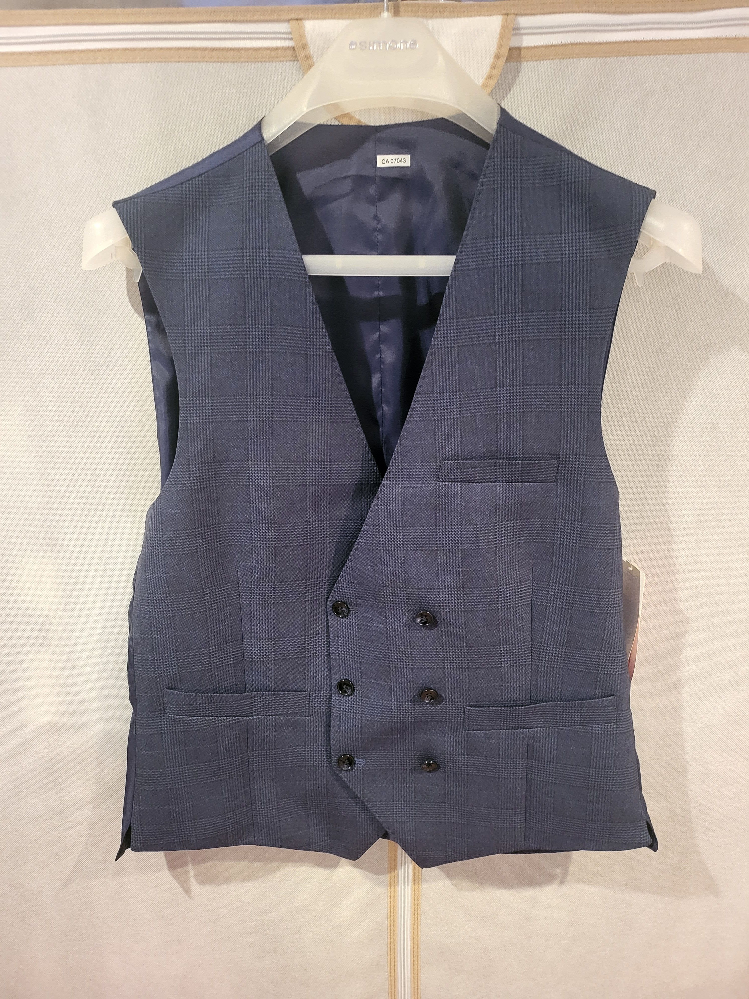 Lambretta Double Breasted Vest with Plaid Pattern Size 40R - 1 Thumbnail