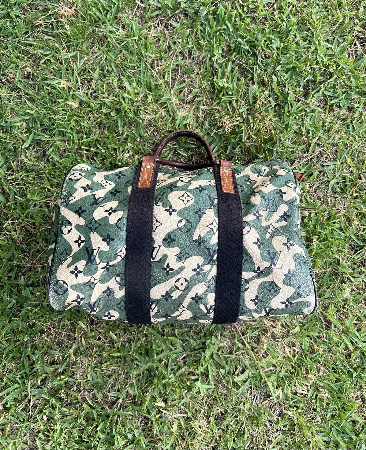 Louis Vuitton × Takashi Murakami × Vintage Vintage LOUIS VUITTONxTakashi Murakami Green Monogramouflage Size ONE SIZE - 3 Thumbnail