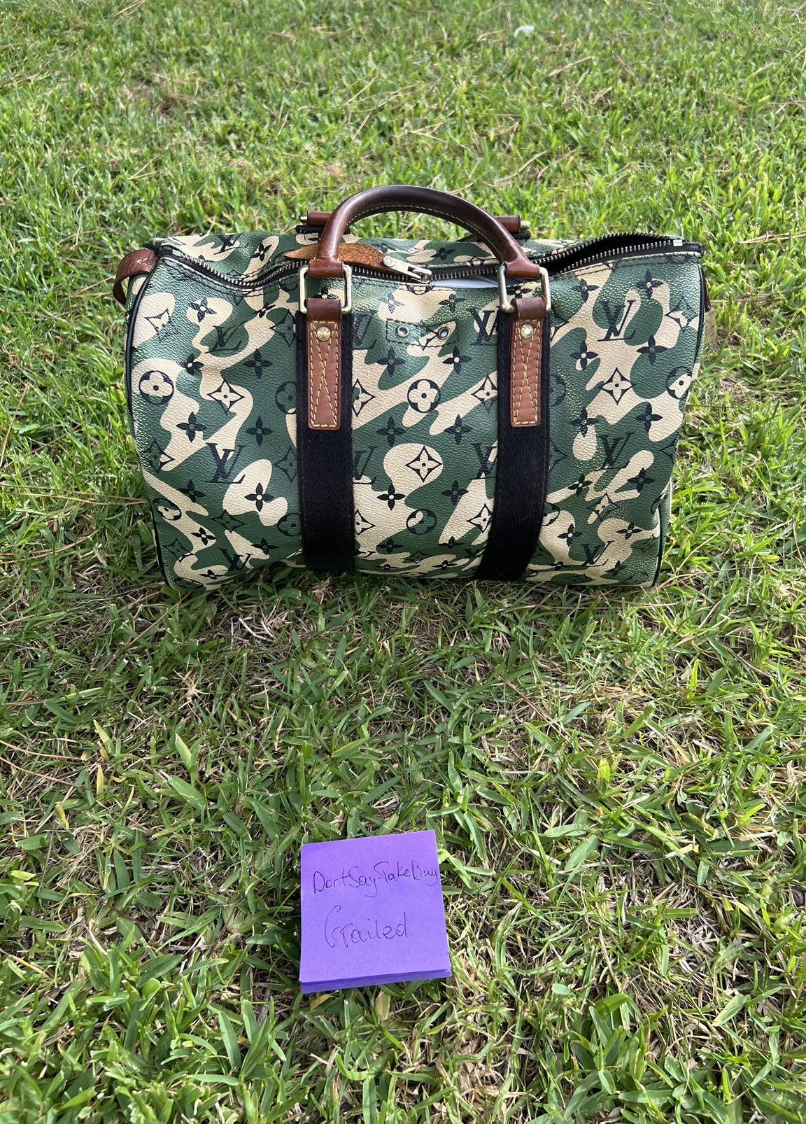 Louis Vuitton × Takashi Murakami × Vintage Vintage LOUIS VUITTONxTakashi Murakami Green Monogramouflage Size ONE SIZE - 6 Thumbnail