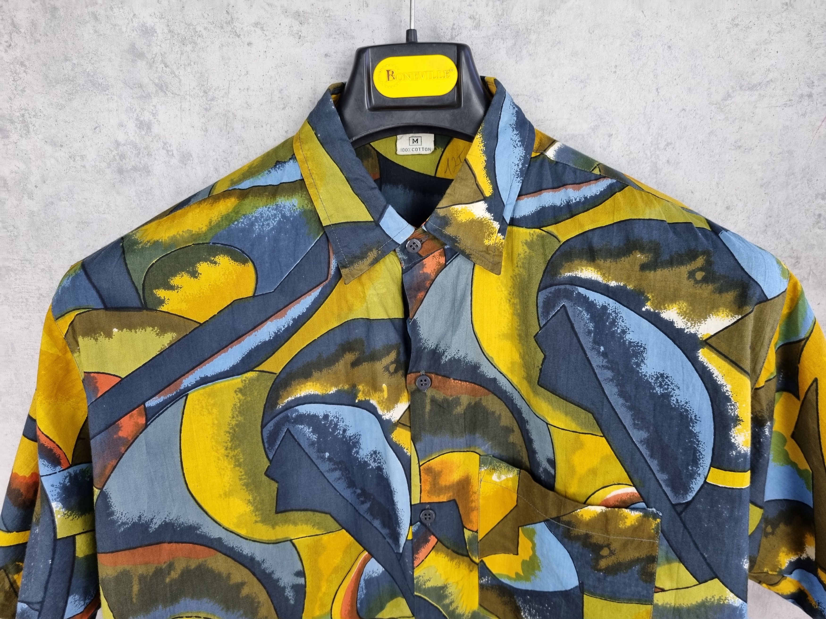 Vintage 90s Rare Hawaiian Shirt Abstract print Size US M / EU 48-50 / 2 - 8 Thumbnail