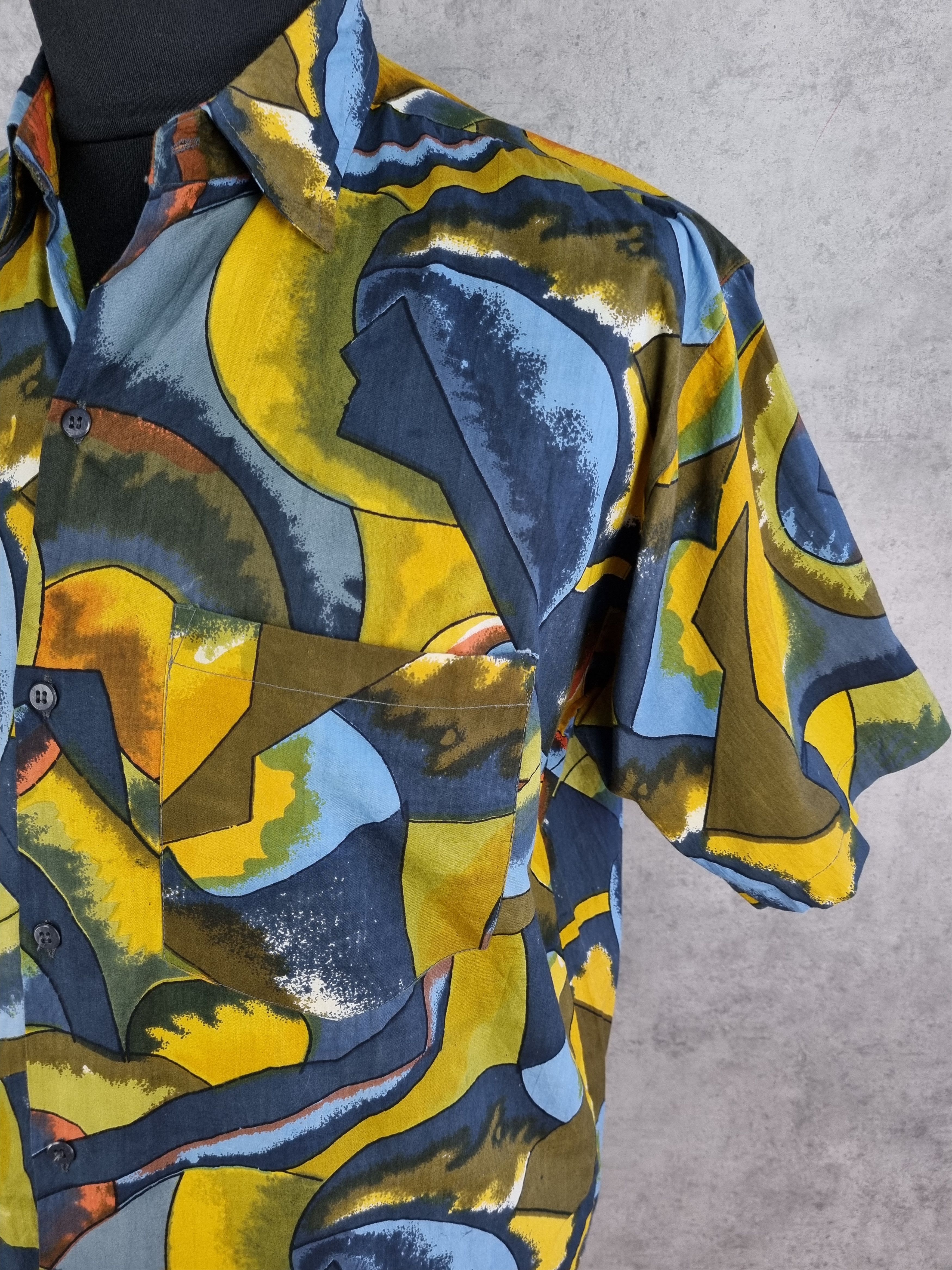 Vintage 90s Rare Hawaiian Shirt Abstract print Size US M / EU 48-50 / 2 - 3 Thumbnail