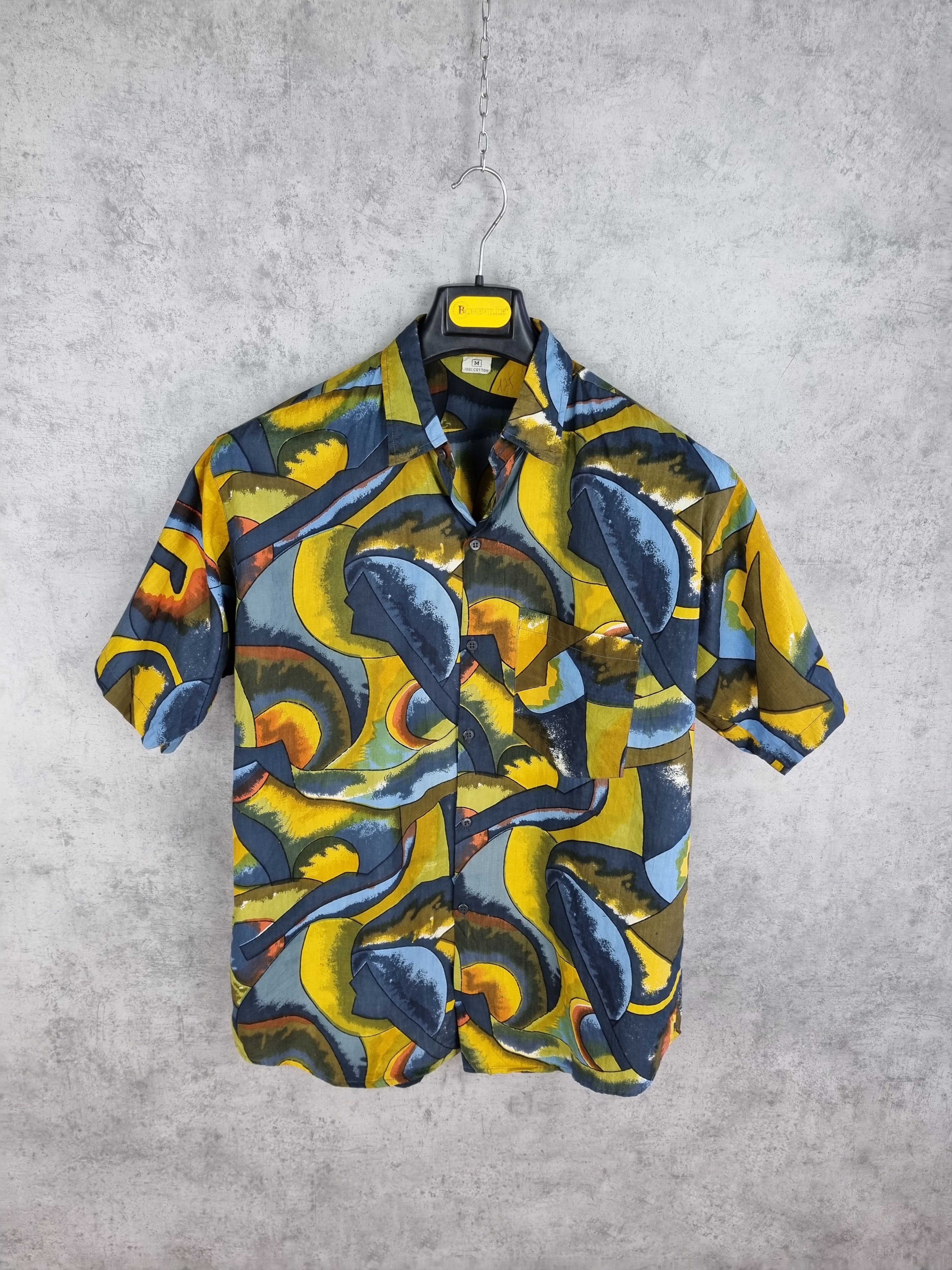 Vintage 90s Rare Hawaiian Shirt Abstract print Size US M / EU 48-50 / 2 - 13 Thumbnail