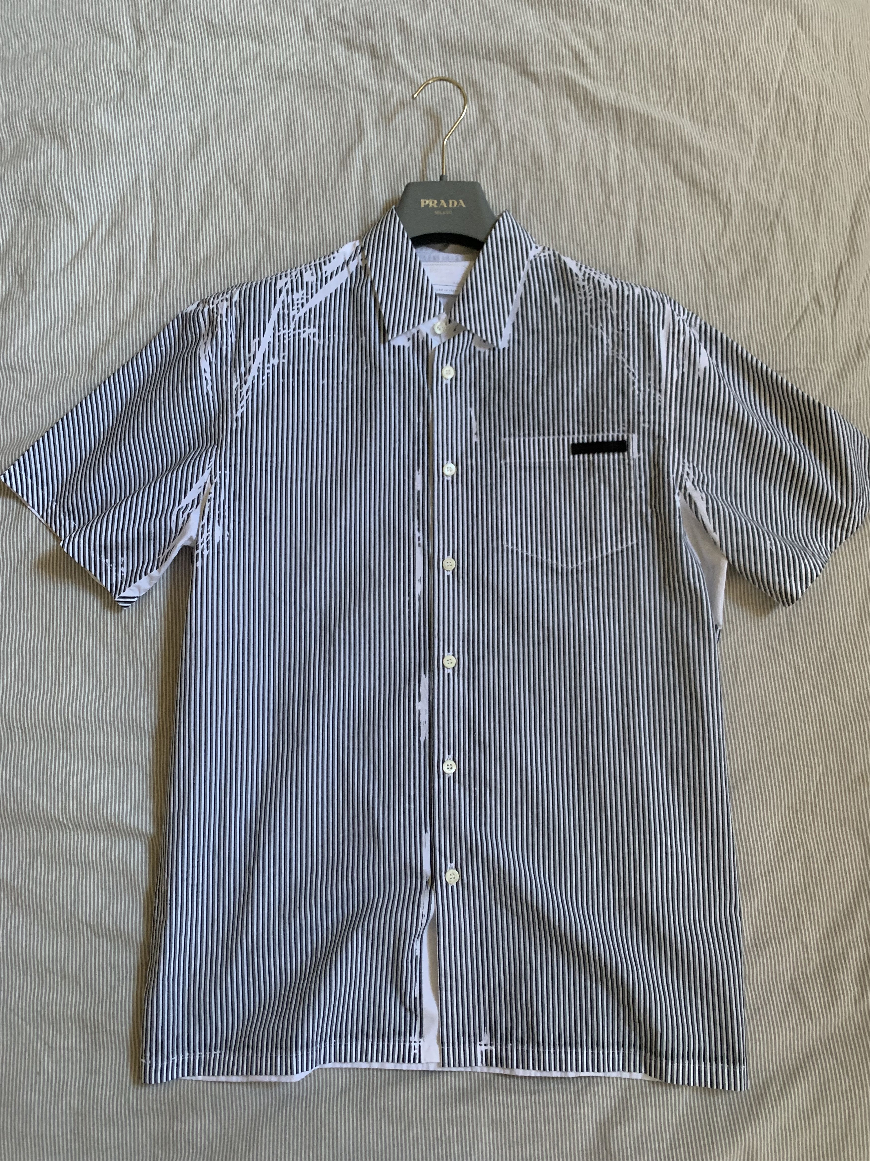 Prada Prada Runway Printed Stripe Shirt Size US L / EU 52-54 / 3 - 1 Thumbnail