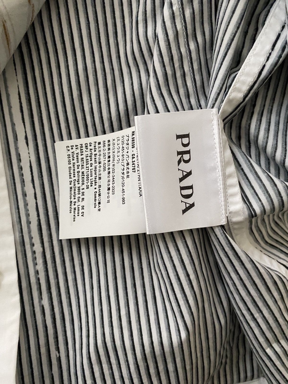 Prada Prada Runway Printed Stripe Shirt Size US L / EU 52-54 / 3 - 8 Thumbnail