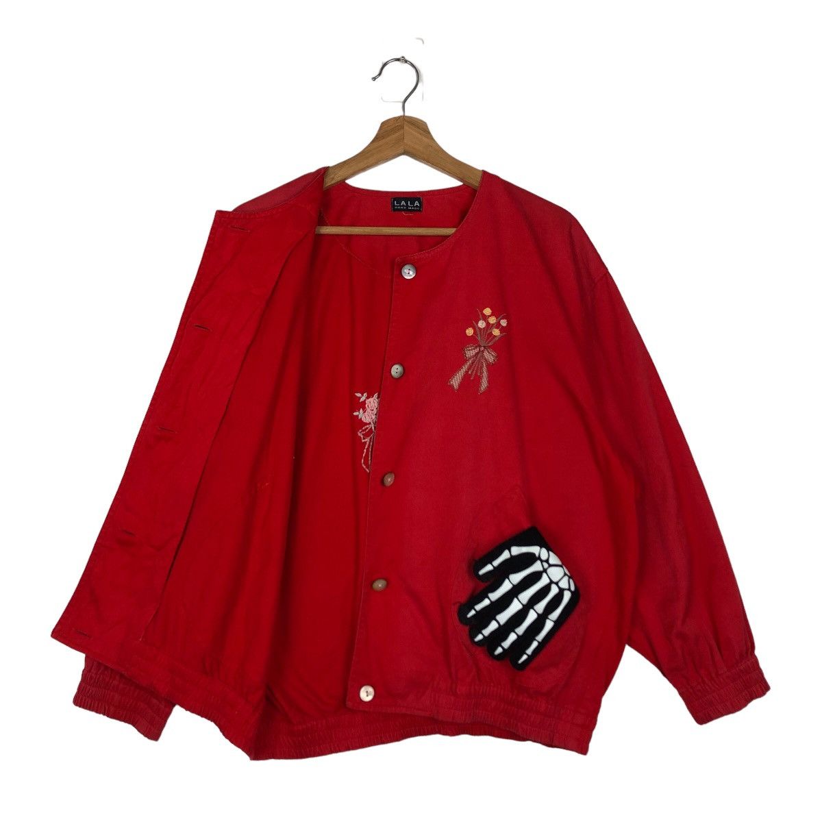 Japanese Brand 🔥BOMBER DESIGN CARDIGAN JACKET LALA HANDMADE JAPAN Size US M / EU 48-50 / 2 - 8 Thumbnail