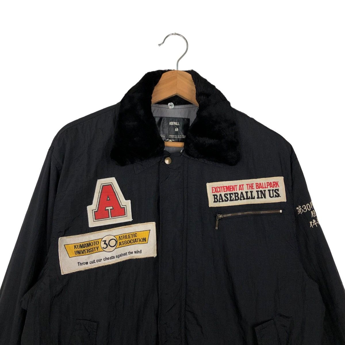 Japanese Brand 🔥VINTAGE BOMBER JACKET KUMAMOTO UNIVERSITY BASEBALL IN US Size US M / EU 48-50 / 2 - 2 Thumbnail