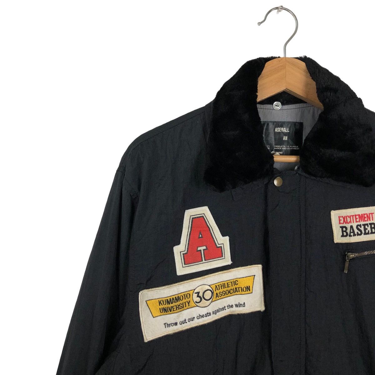 Japanese Brand 🔥VINTAGE BOMBER JACKET KUMAMOTO UNIVERSITY BASEBALL IN US Size US M / EU 48-50 / 2 - 6 Thumbnail
