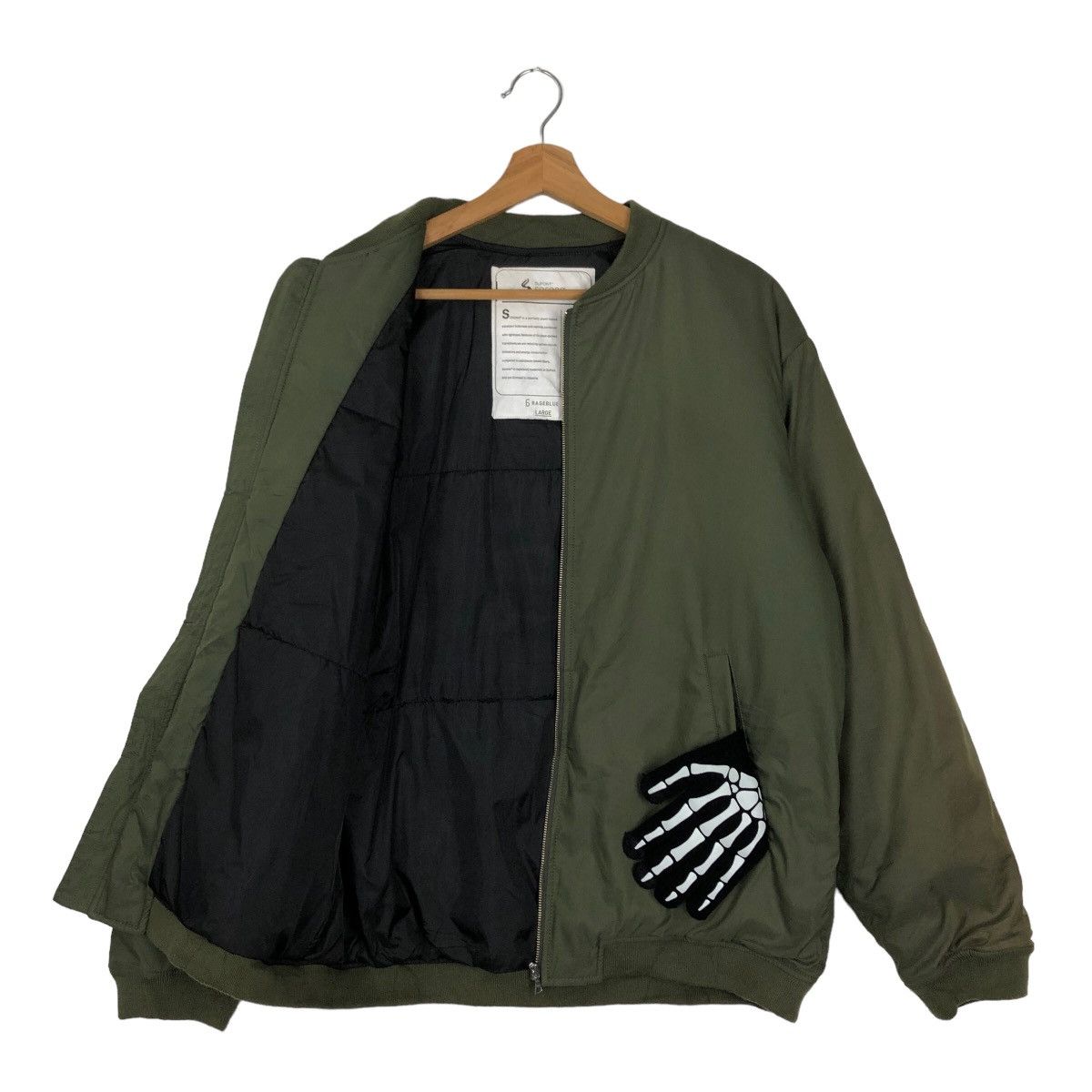 Japanese Brand 🔥90s VINTAGE RIOT RIOT BOMBER JACKET DUPONT SORONA RAGEBLUE Size US L / EU 52-54 / 3 - 8 Thumbnail