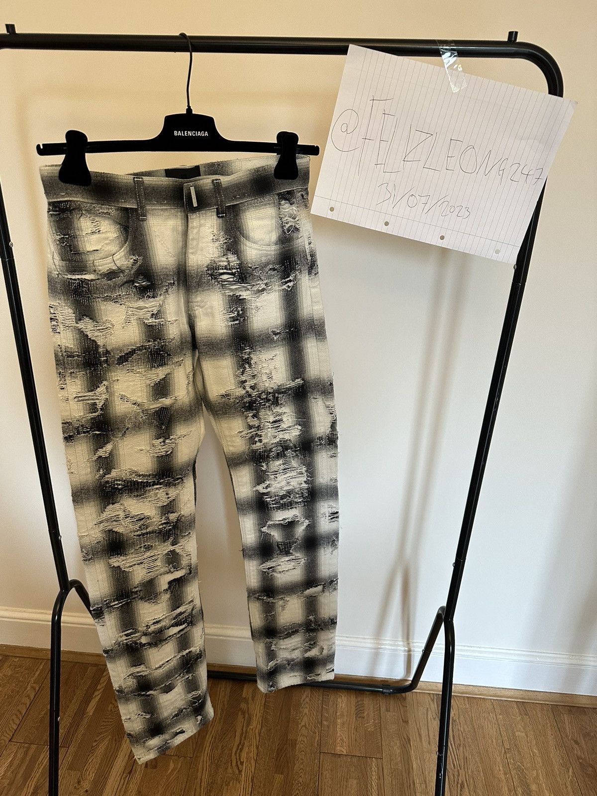 image of Givenchy Distressed Denim, Resort 22 in White, Men's (Size 30)