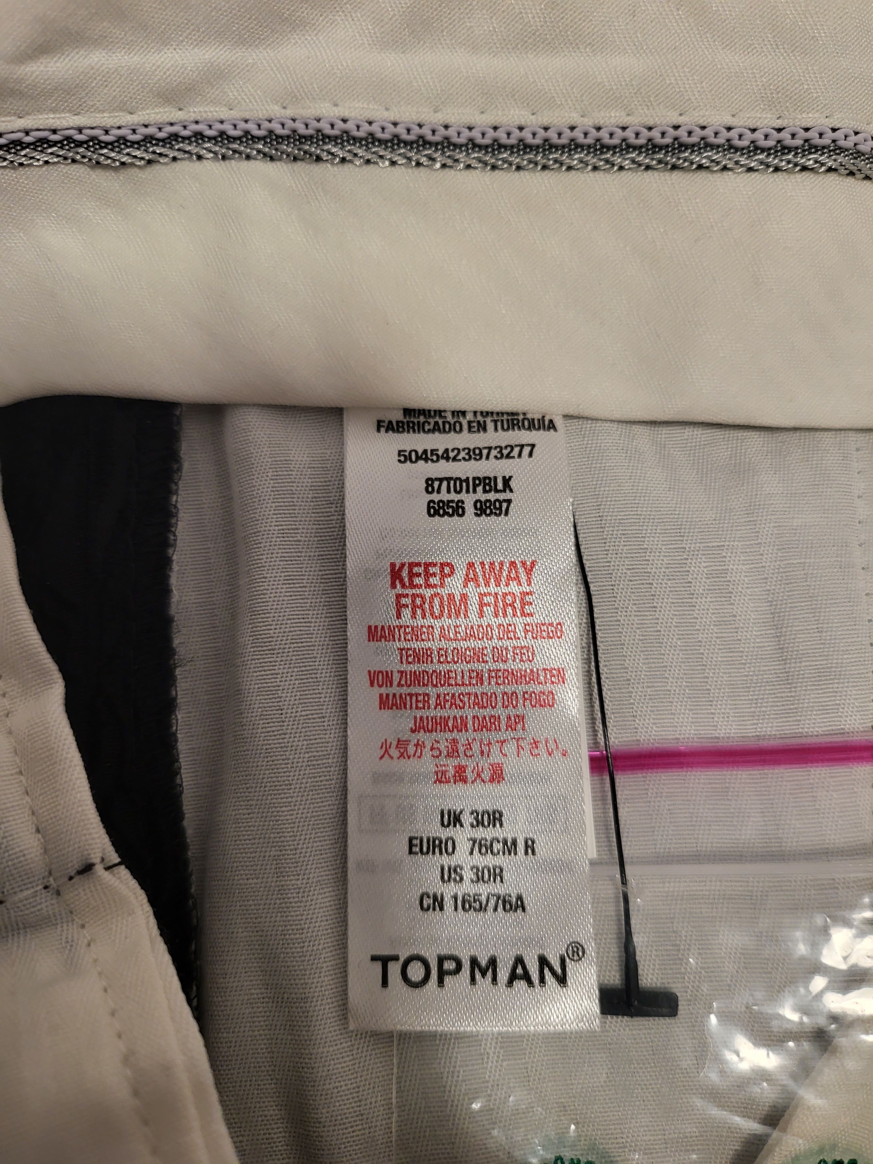 Topman Embossed Leaf Pattern Ultra Skinny Cropped Pants Size US 30 / EU 46 - 8 Thumbnail
