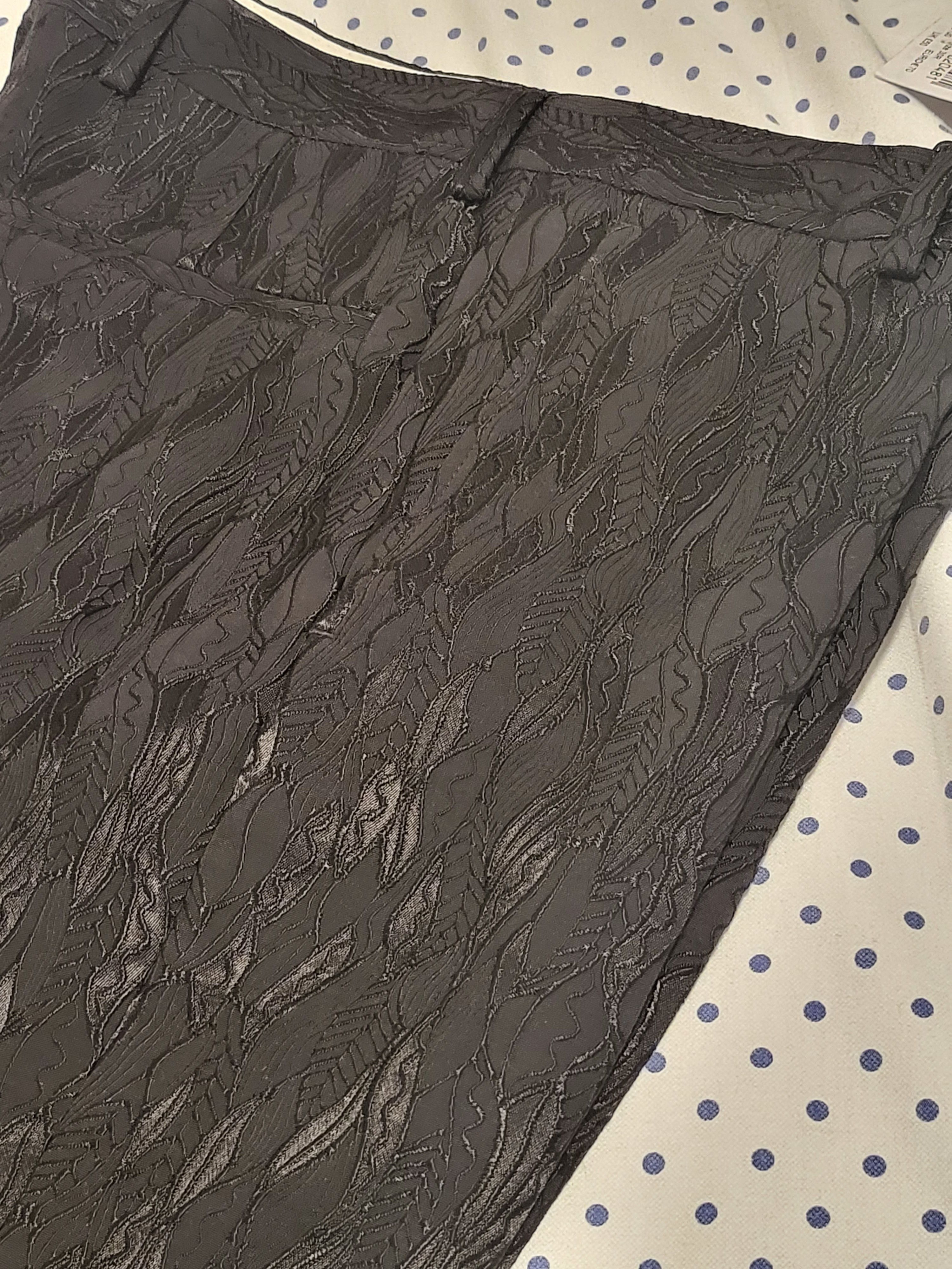 Topman Embossed Leaf Pattern Ultra Skinny Cropped Pants Size US 30 / EU 46 - 5 Thumbnail