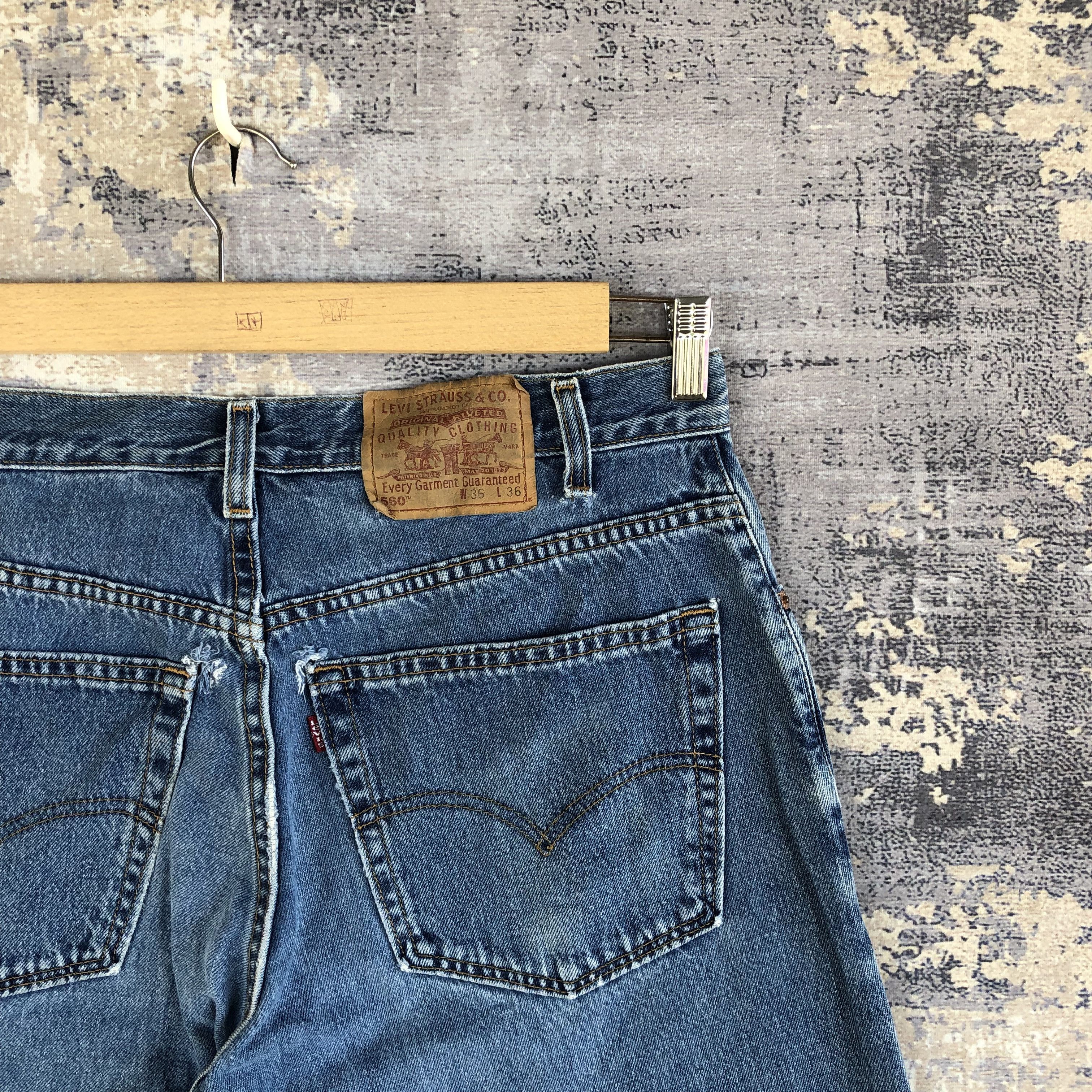 Levi's × Vintage Vintage Levi's 560 Jeans Light Wash Baggy Fit Denim Pants Size US 34 / EU 50 - 5 Thumbnail