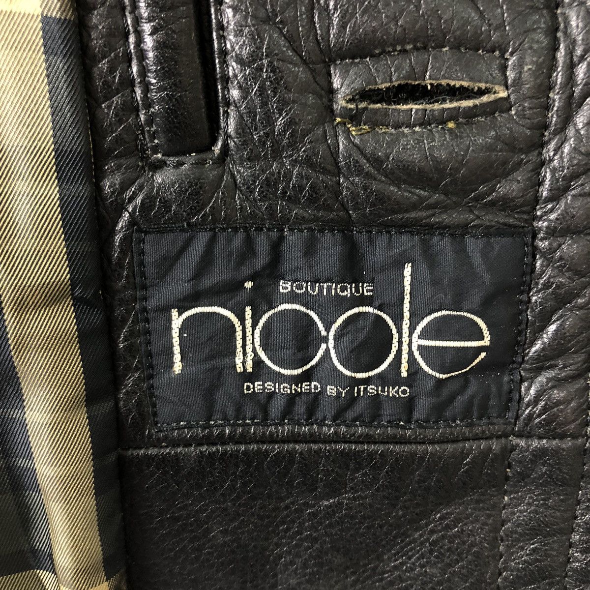 Japanese Brand 90’s VINTAGE CHORE JACKET LEATHER PARTS NICOLE ISSEY MIYAKE Size US M / EU 48-50 / 2 - 11 Thumbnail