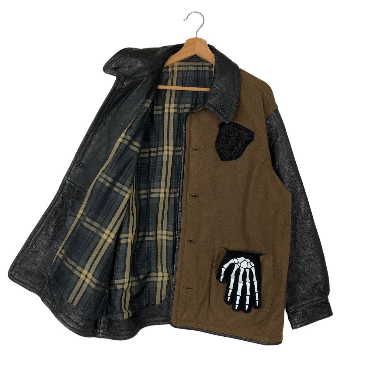Japanese Brand 90’s VINTAGE CHORE JACKET LEATHER PARTS NICOLE ISSEY MIYAKE Size US M / EU 48-50 / 2 - 8 Thumbnail