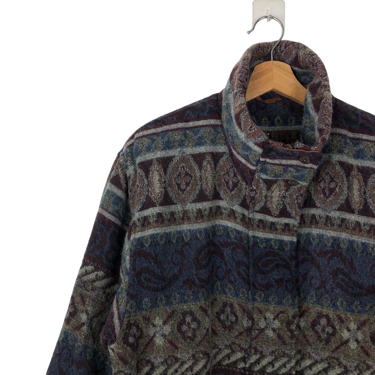 Japanese Brand 🔥ISSEY MIYAKE INSPIRE JACKET NAVAJO AZTEC DESIGN OVERPRINT Size US M / EU 48-50 / 2 - 6 Thumbnail