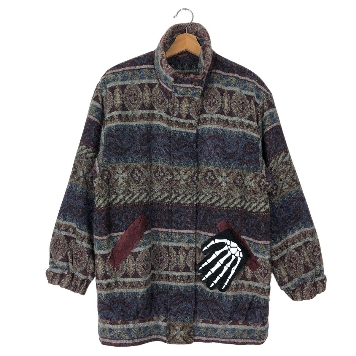 Japanese Brand 🔥ISSEY MIYAKE INSPIRE JACKET NAVAJO AZTEC DESIGN OVERPRINT Size US M / EU 48-50 / 2 - 1 Thumbnail