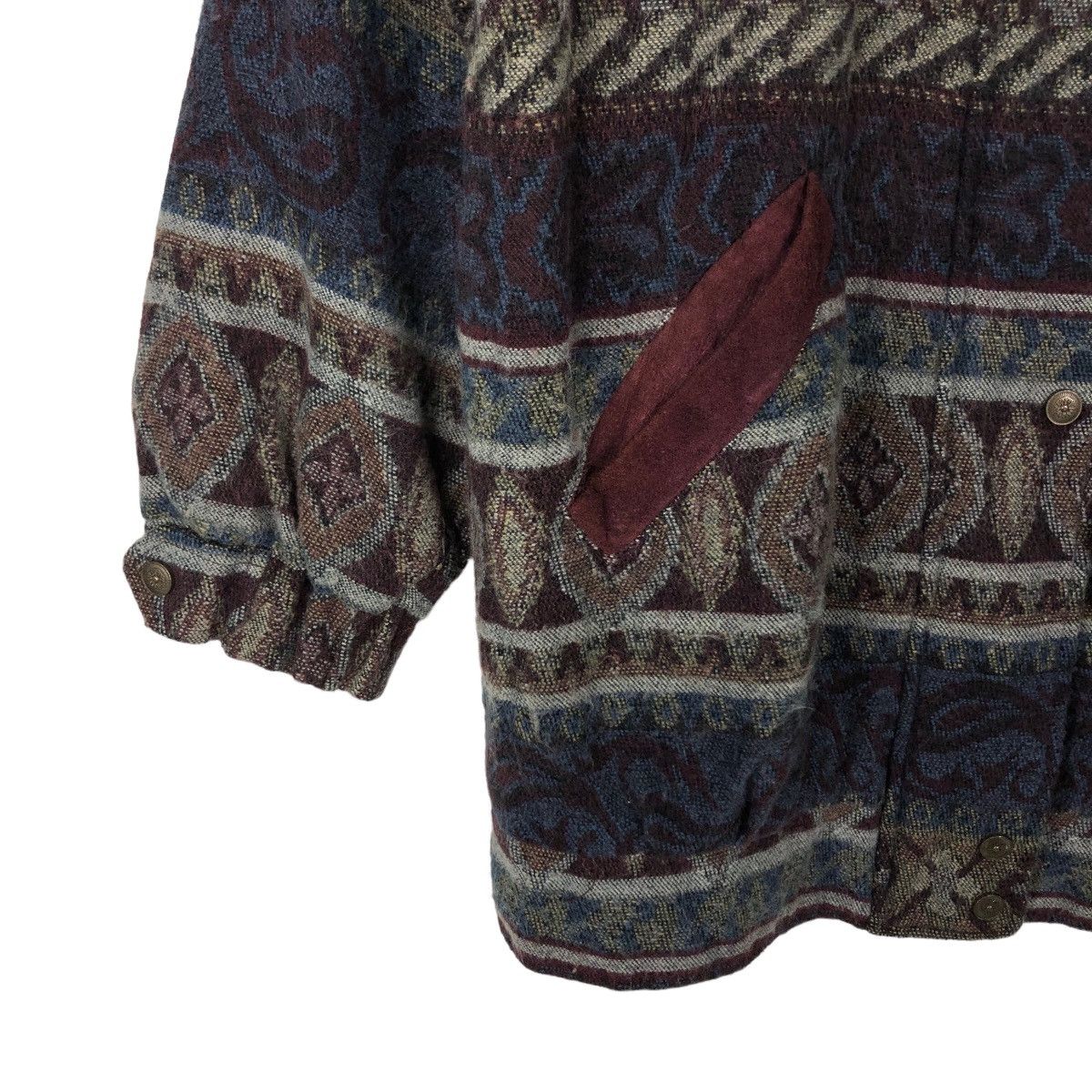 Japanese Brand 🔥ISSEY MIYAKE INSPIRE JACKET NAVAJO AZTEC DESIGN OVERPRINT Size US M / EU 48-50 / 2 - 3 Thumbnail