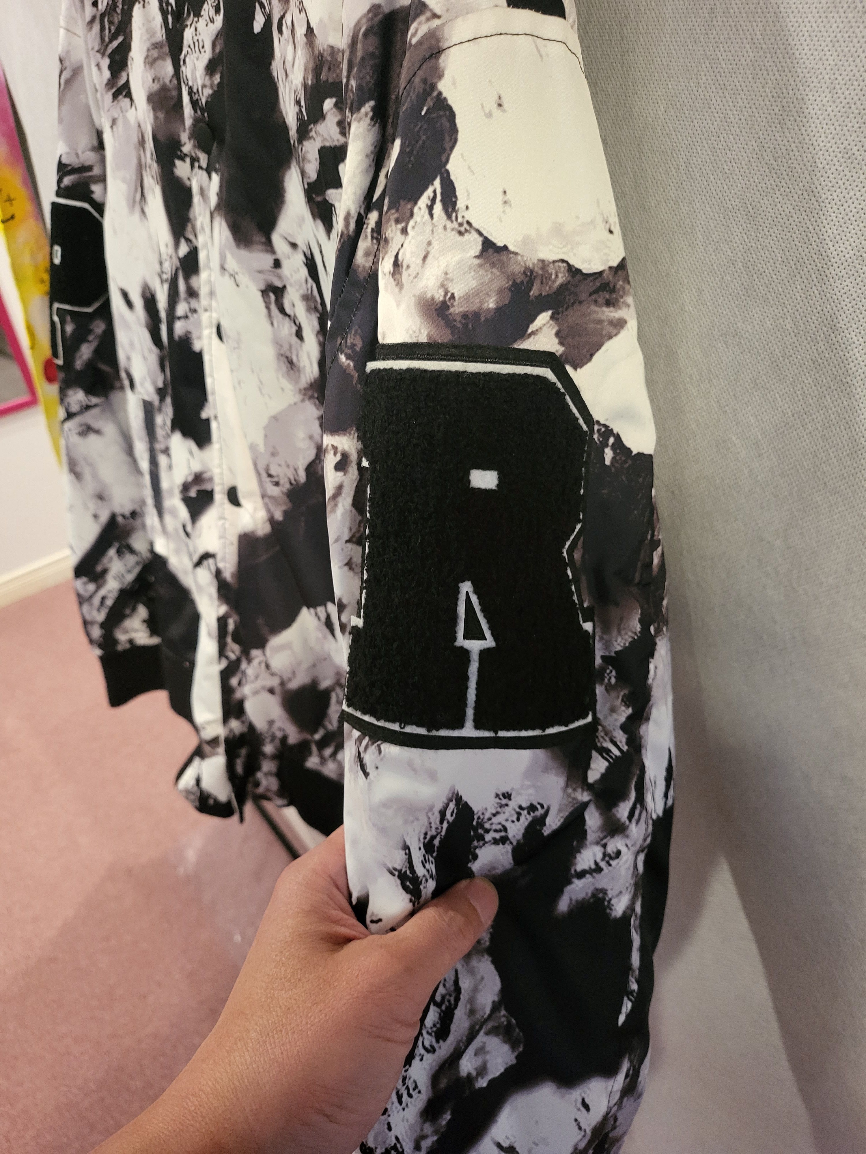 Other Marble Print Varsity Bomber Jacket - UNISEX Size US S / EU 44-46 / 1 - 3 Thumbnail