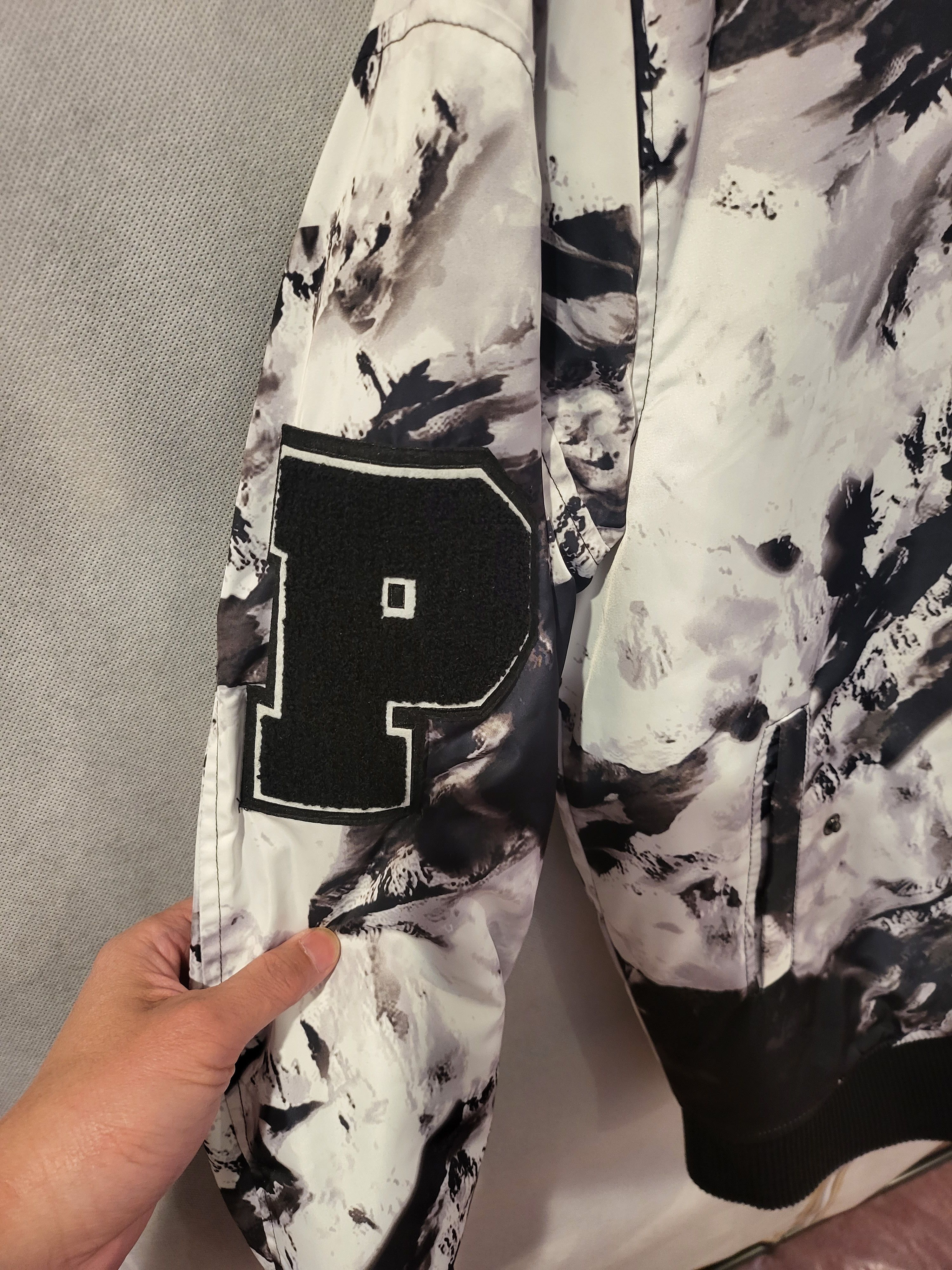 Other Marble Print Varsity Bomber Jacket - UNISEX Size US S / EU 44-46 / 1 - 2 Thumbnail
