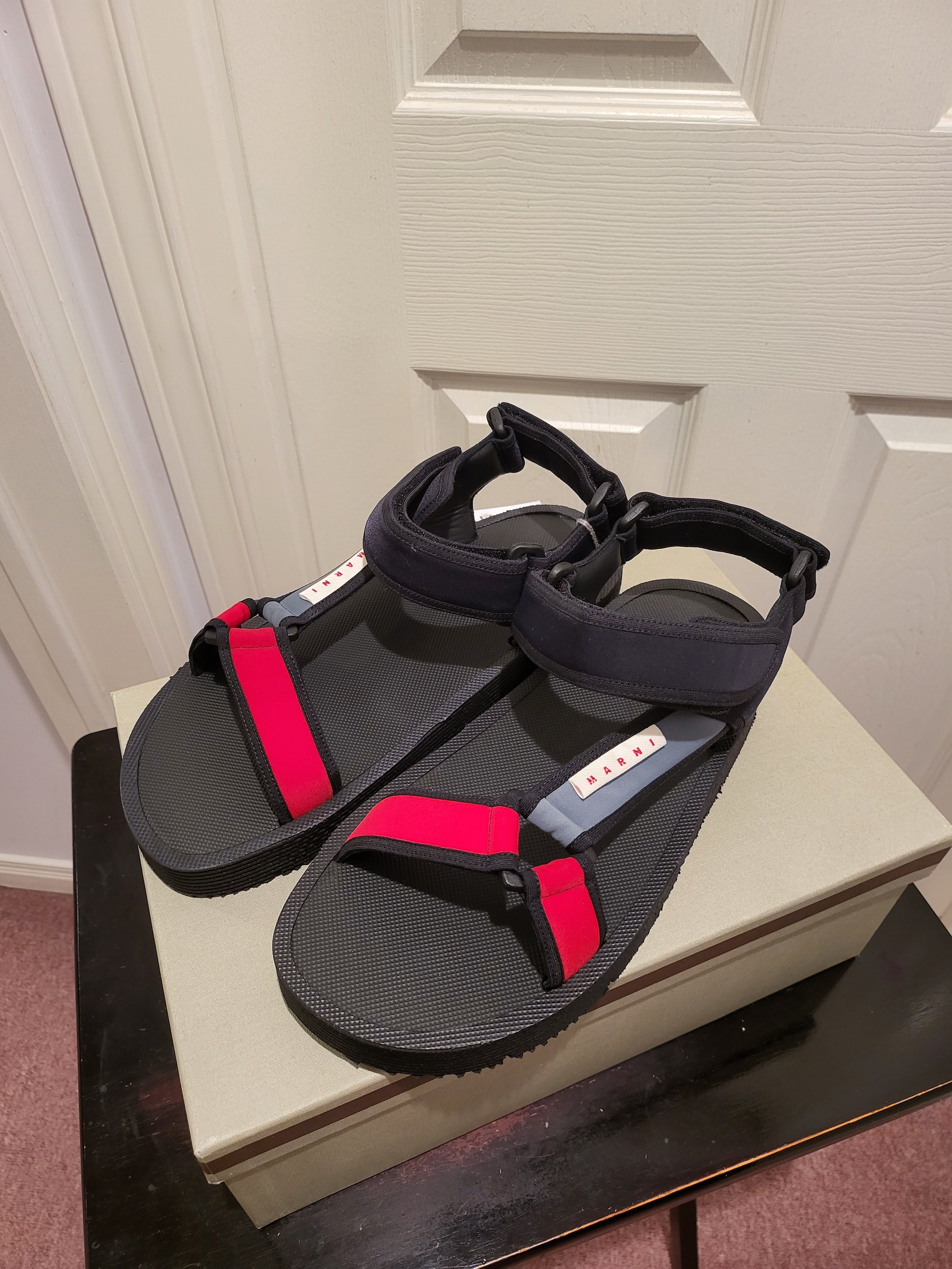 Marni Logo Tab Touch Strap Sandals - UNISEX Size US 8 / EU 41 - 2 Thumbnail