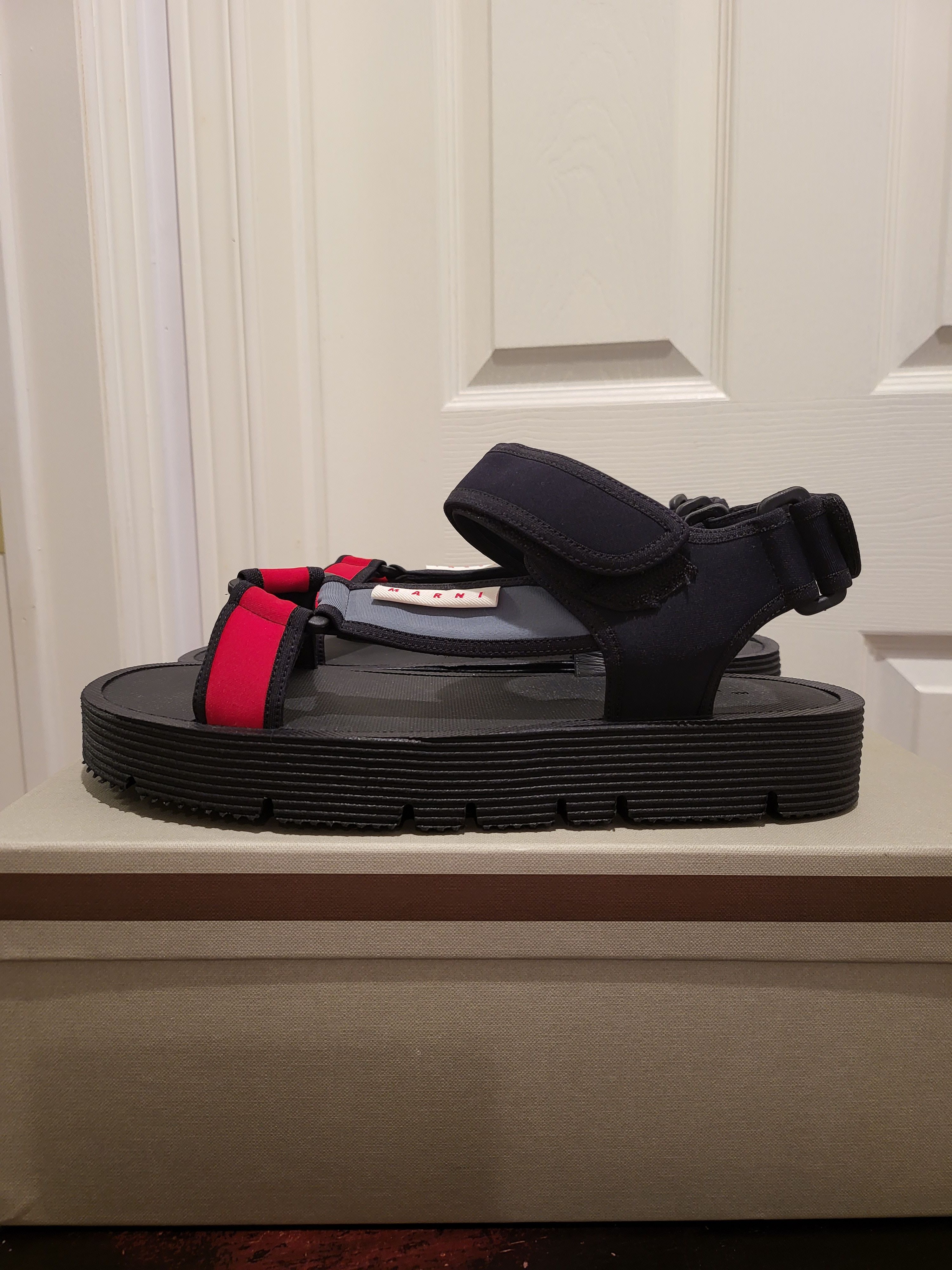 Marni Logo Tab Touch Strap Sandals - UNISEX Size US 8 / EU 41 - 3 Thumbnail