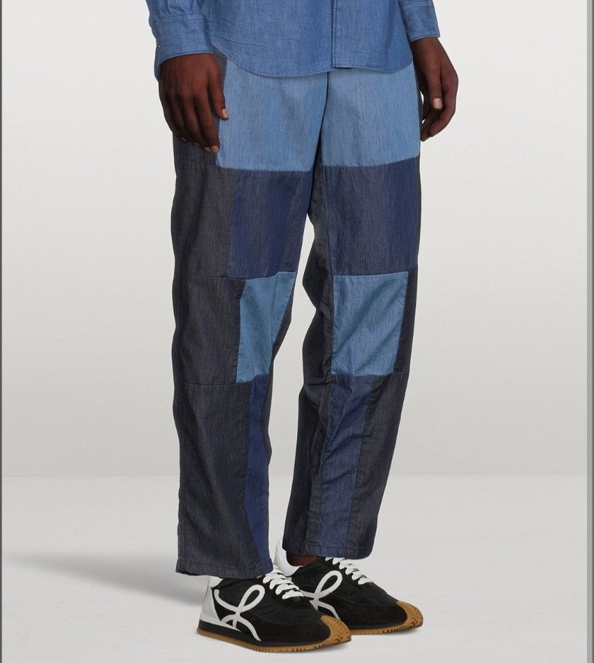 Cotton Patchwork Pants