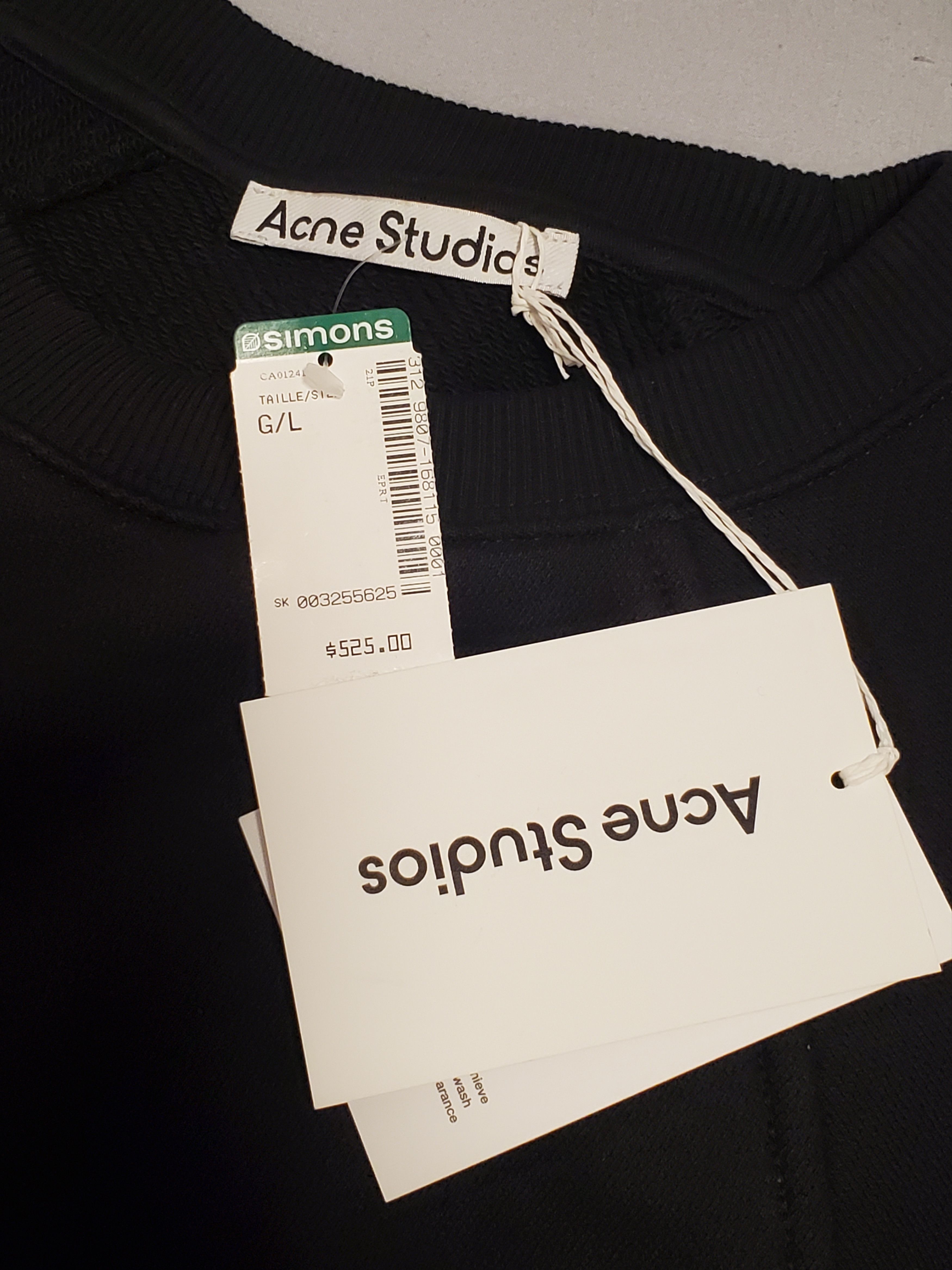 Acne Studios Finick Inverse Label Crew Sweat Size US L / EU 52-54 / 3 - 9 Thumbnail