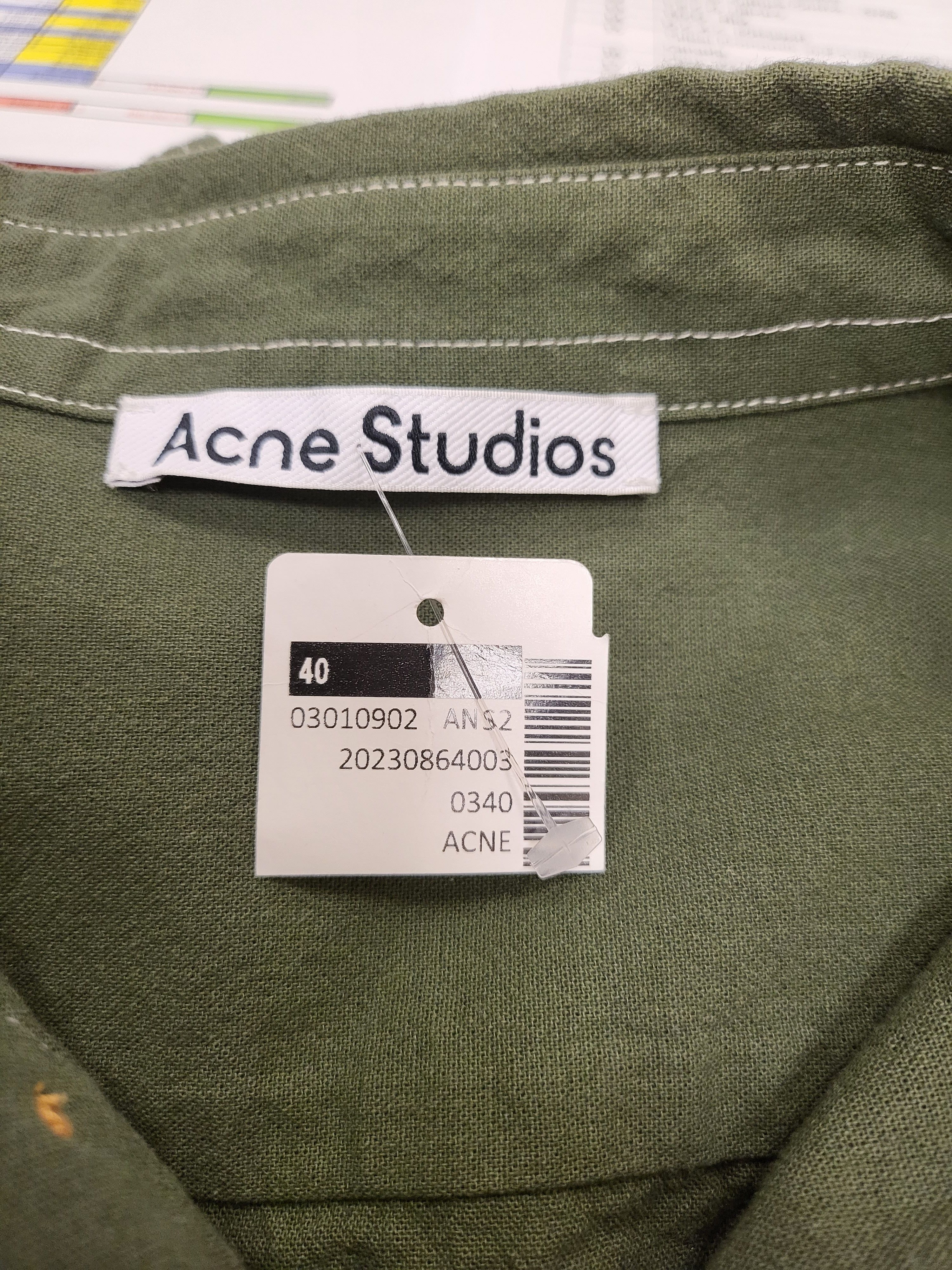 Acne Studios Cotton Three-Quarter Sleeve Shirt Size US M / EU 48-50 / 2 - 6 Thumbnail