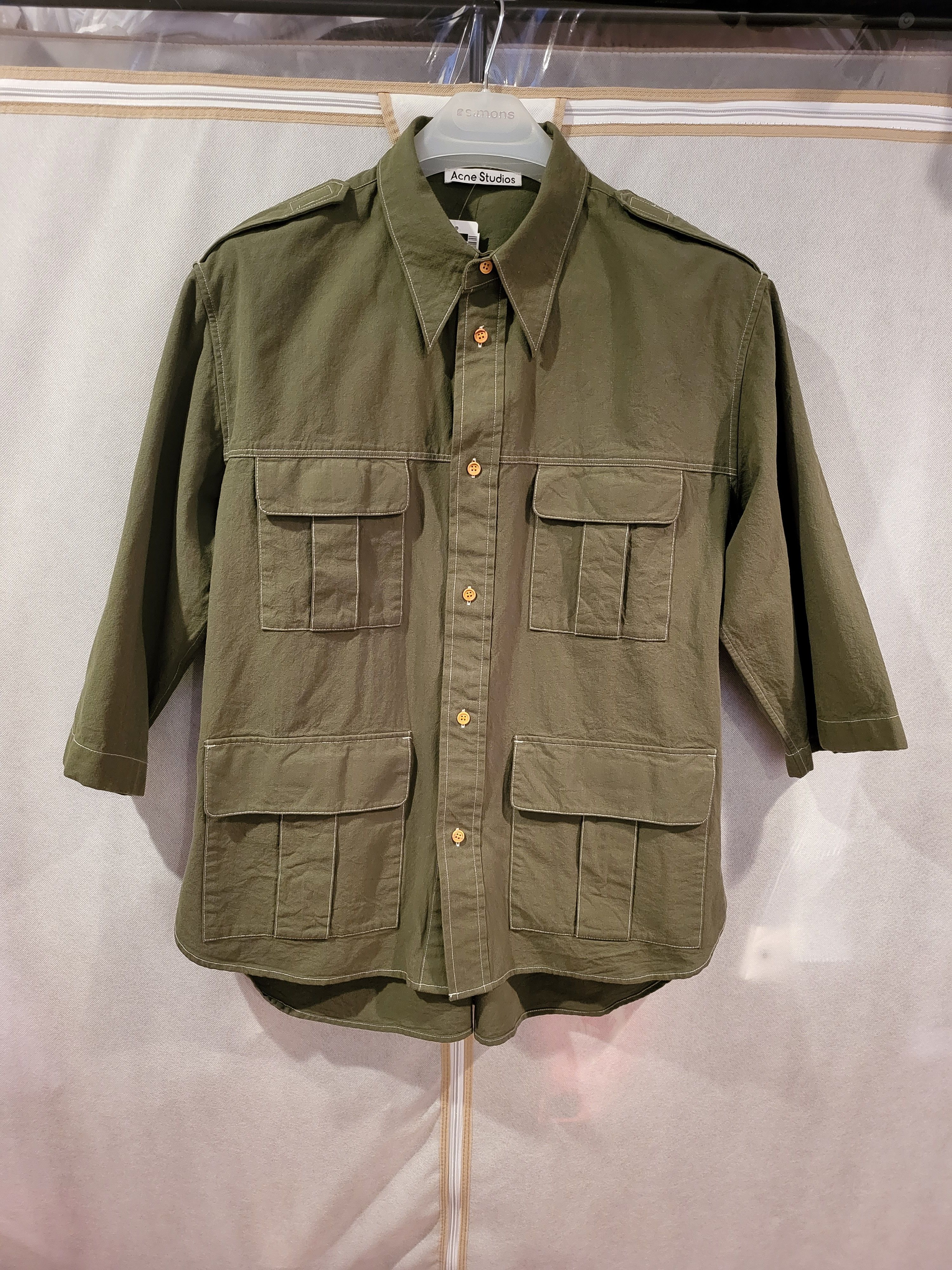 Acne Studios Cotton Three-Quarter Sleeve Shirt Size US M / EU 48-50 / 2 - 4 Thumbnail