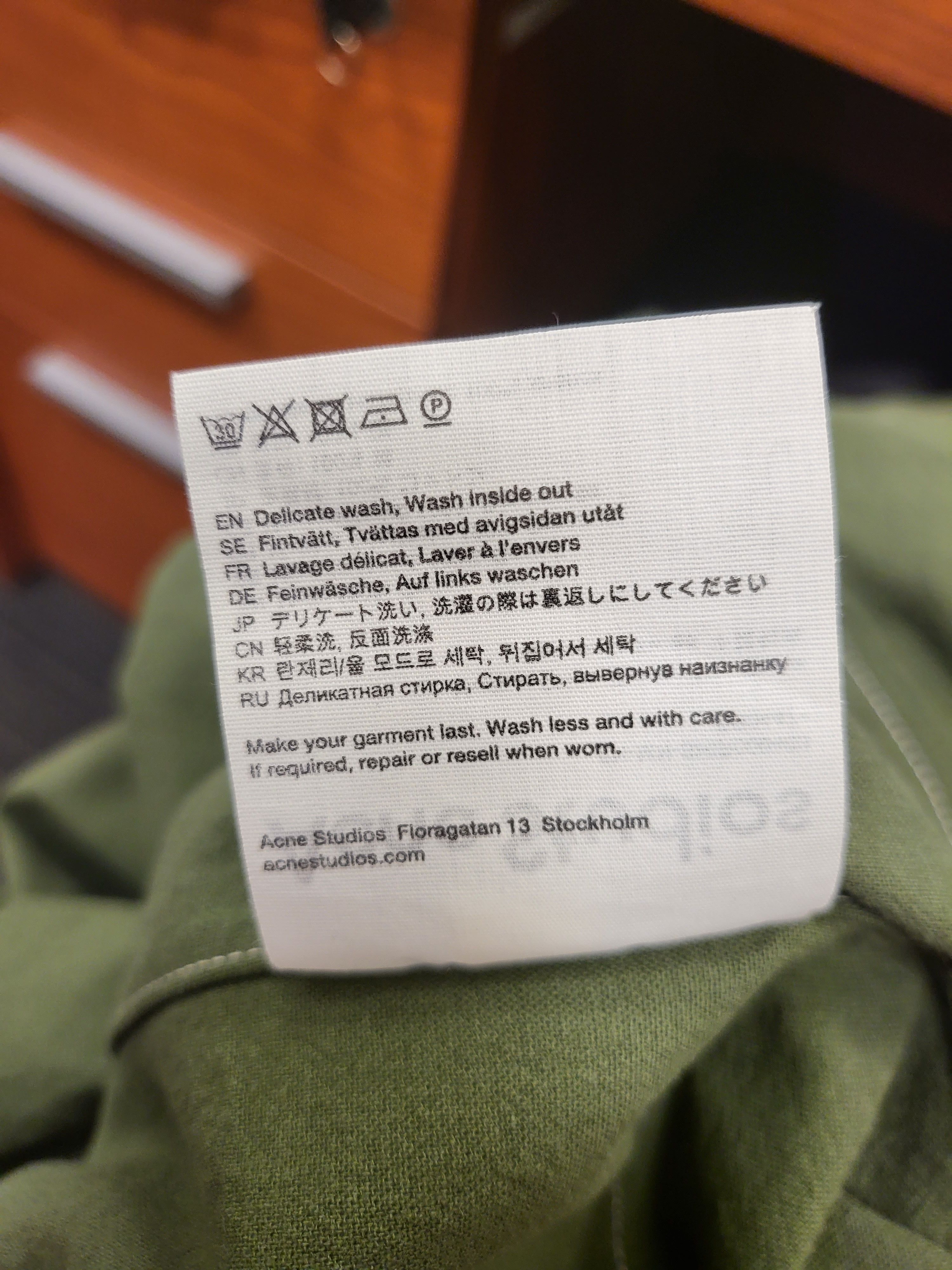Acne Studios Cotton Three-Quarter Sleeve Shirt Size US M / EU 48-50 / 2 - 9 Thumbnail