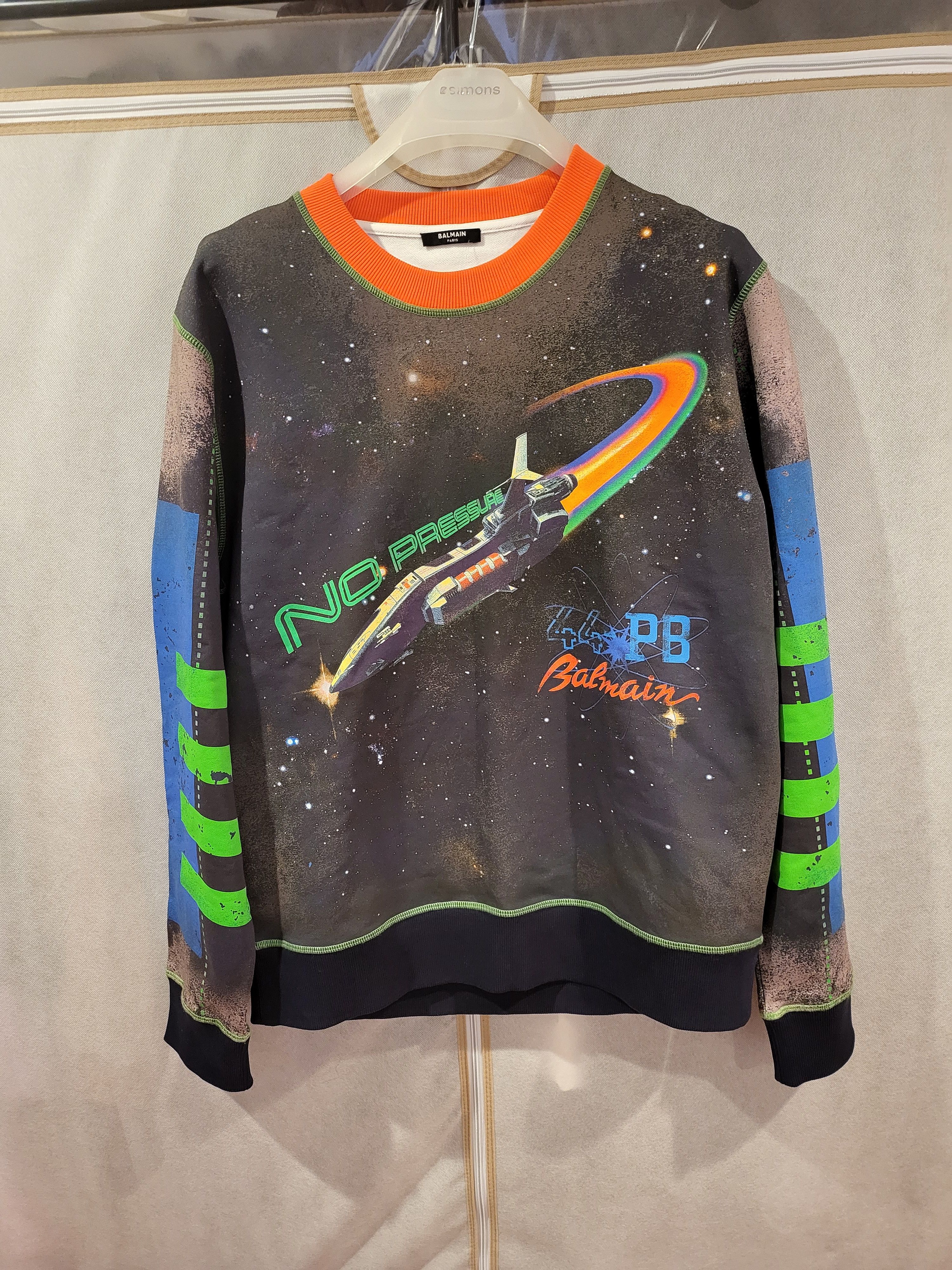 Balmain Cotton Oversized Sweatshirt With Logo Size US M / EU 48-50 / 2 - 4 Thumbnail