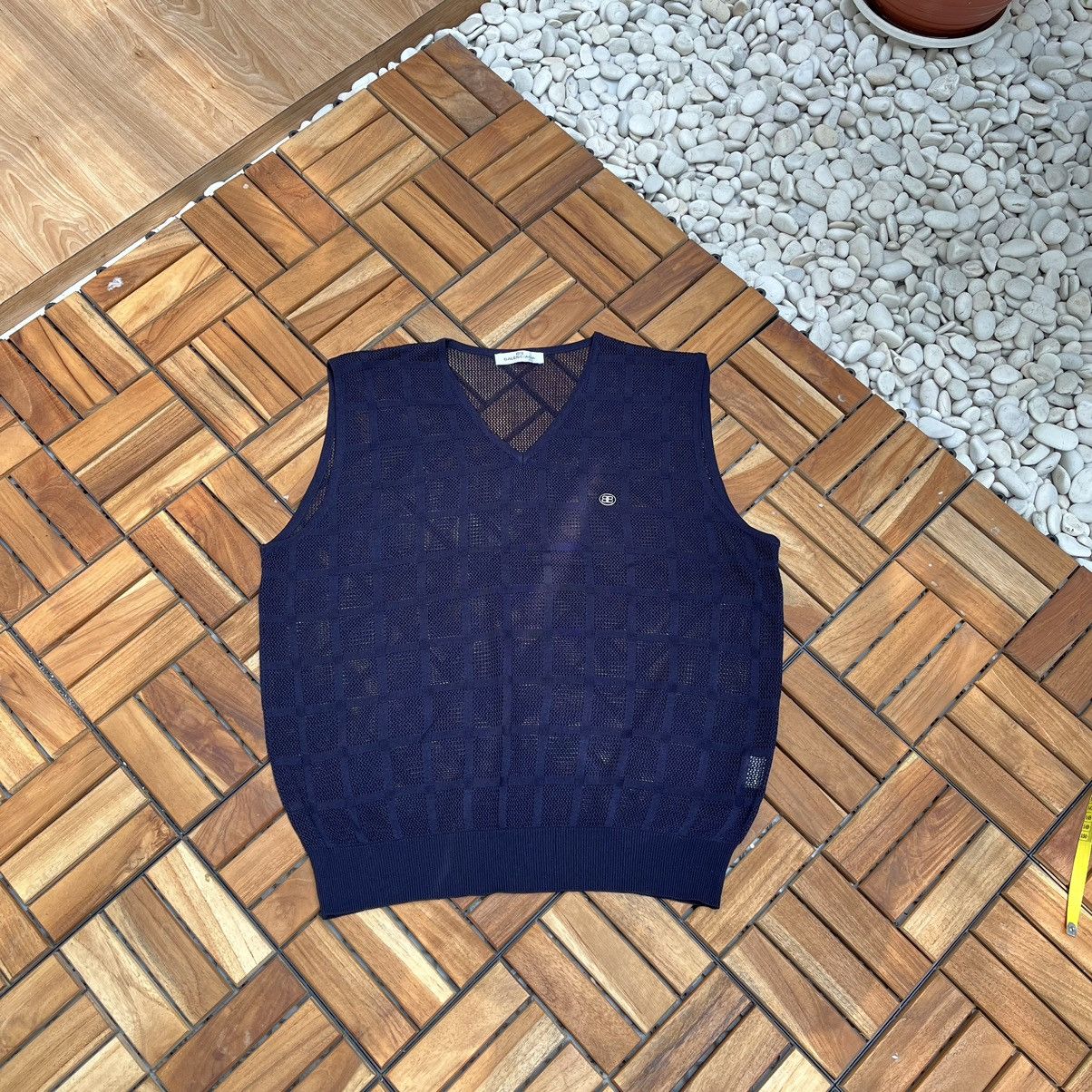 Balenciaga Authentics Vintage Vest Balenciaga Mesh Knitwear Big Logo Size US L / EU 52-54 / 3 - 1 Thumbnail