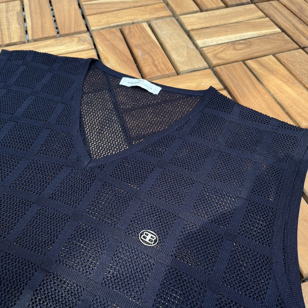 Balenciaga Authentics Vintage Vest Balenciaga Mesh Knitwear Big Logo Size US L / EU 52-54 / 3 - 5 Thumbnail