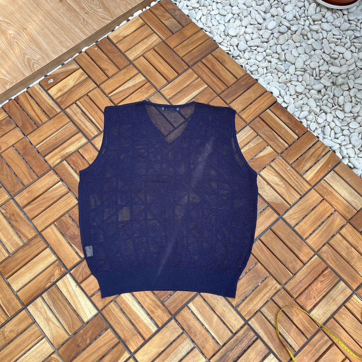 Balenciaga Authentics Vintage Vest Balenciaga Mesh Knitwear Big Logo Size US L / EU 52-54 / 3 - 2 Thumbnail