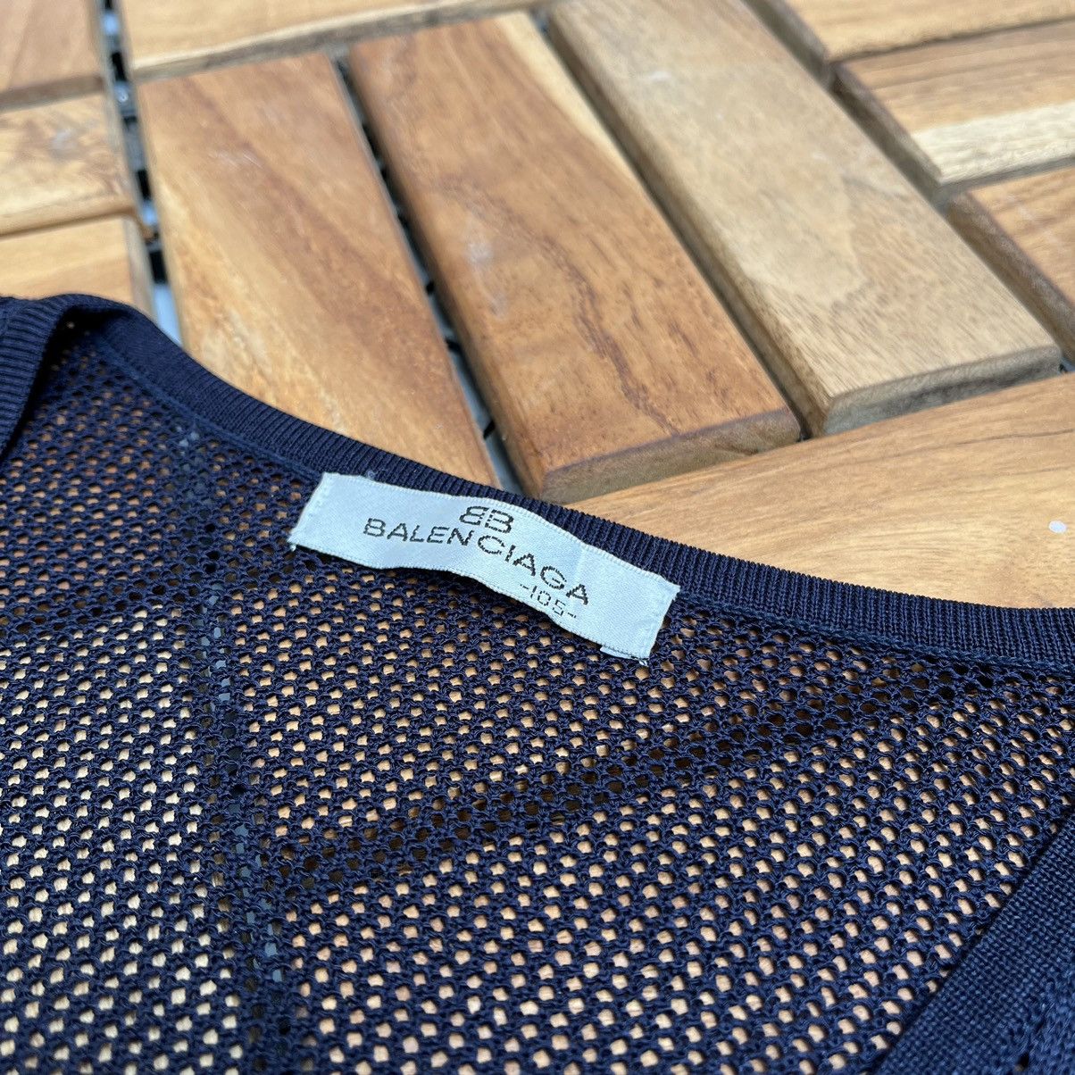 Balenciaga Authentics Vintage Vest Balenciaga Mesh Knitwear Big Logo Size US L / EU 52-54 / 3 - 3 Thumbnail