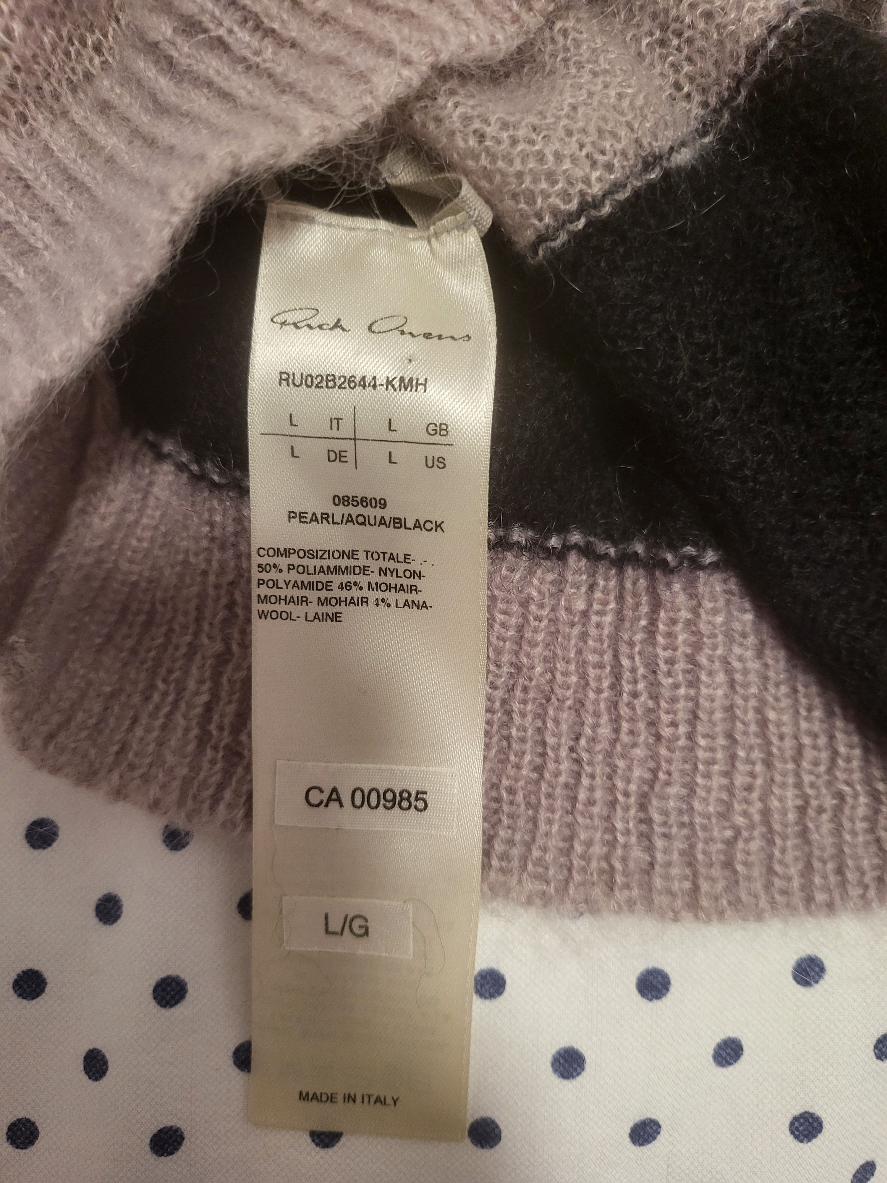 Rick Owens Strobe Biker Nylon And Mohair Wool Sweater Size US L / EU 52-54 / 3 - 8 Thumbnail