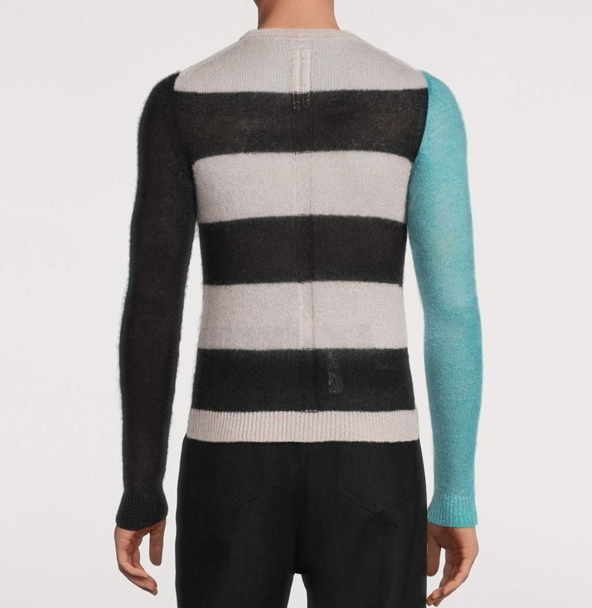 Rick Owens Strobe Biker Nylon And Mohair Wool Sweater Size US L / EU 52-54 / 3 - 2 Thumbnail