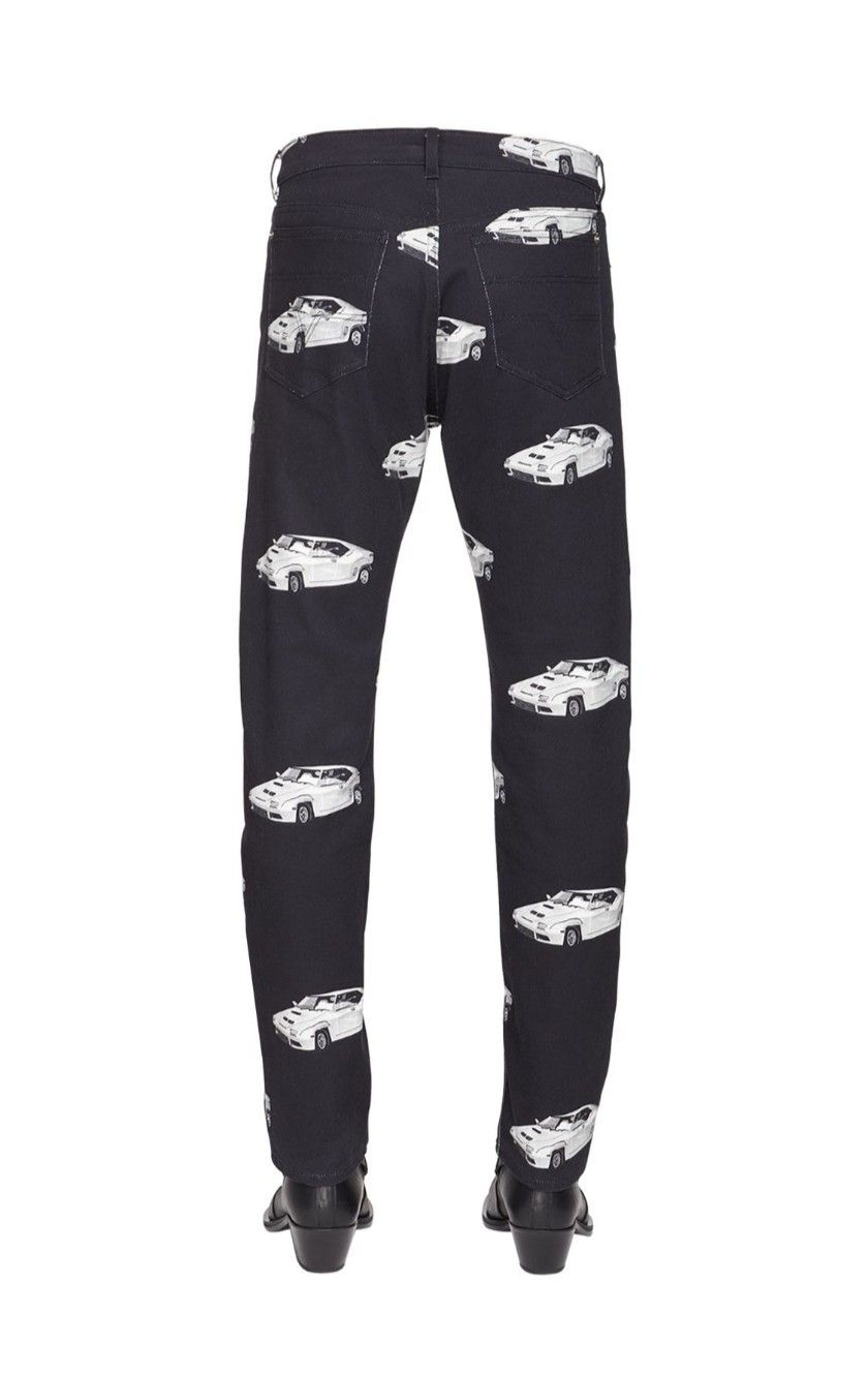 Versace 18CM Car Printed Cotton-Blend Jeans Size US 32 / EU 48 - 2 Thumbnail