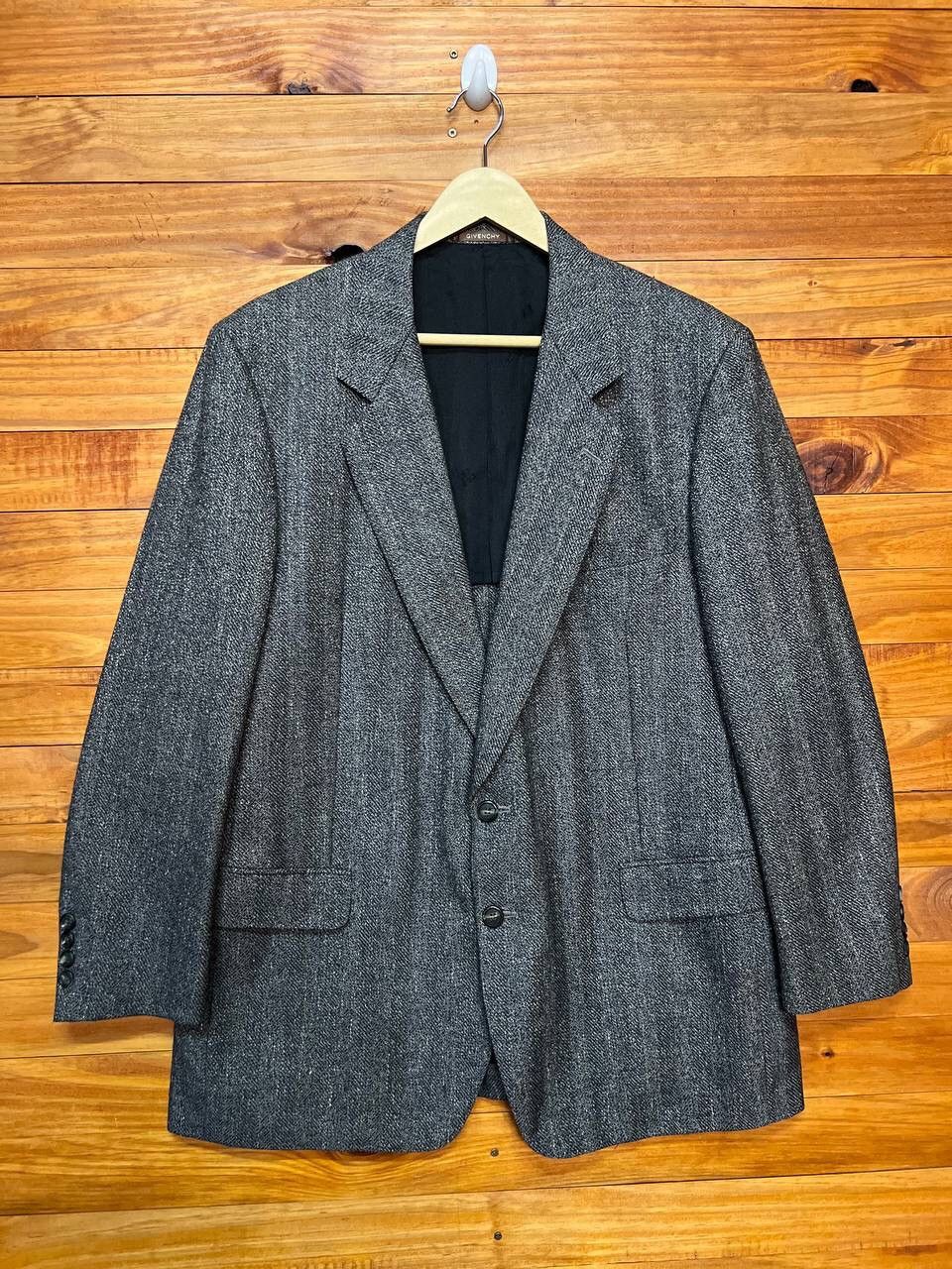 Givenchy GIVENCHY WOOL FISHBONE DESIGN BLAZERS Size 46R - 1 Thumbnail