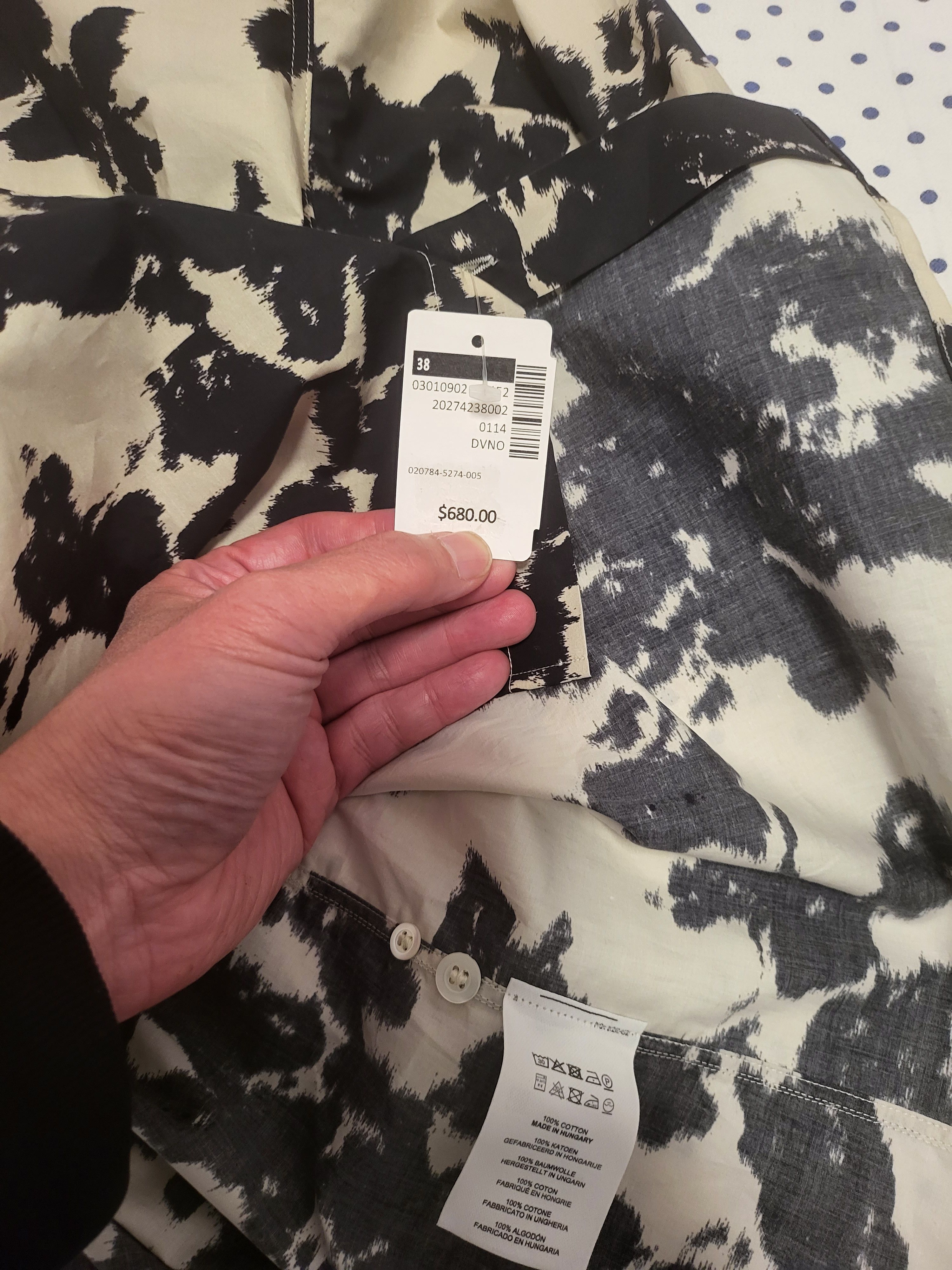 Dries Van Noten Curle Printed Long-Sleeve Shirt Size US M / EU 48-50 / 2 - 9 Thumbnail