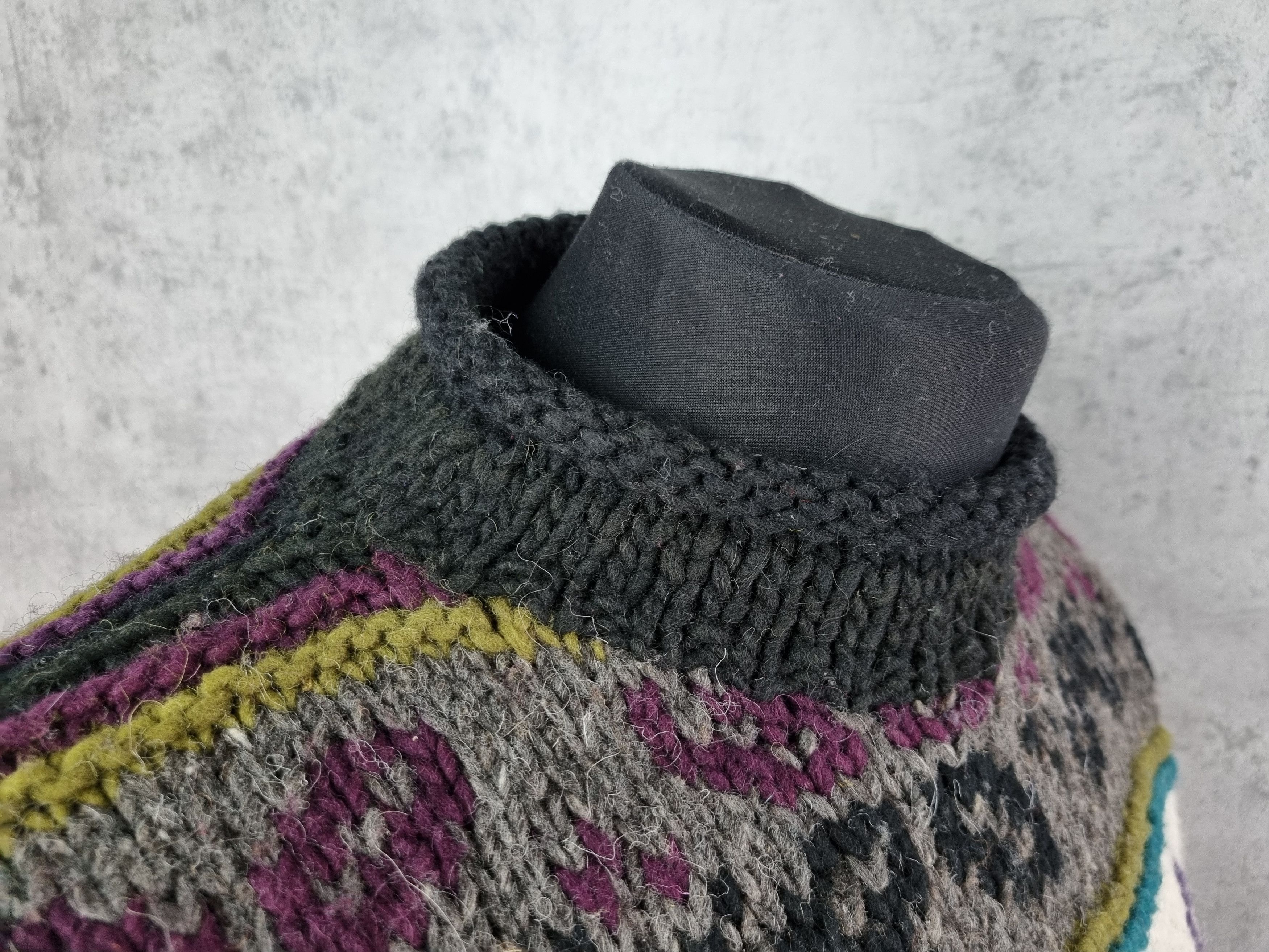 Vintage 90s Abstract Art Wool Knitted Sweater Stone Island Style Size US M / EU 48-50 / 2 - 10 Thumbnail
