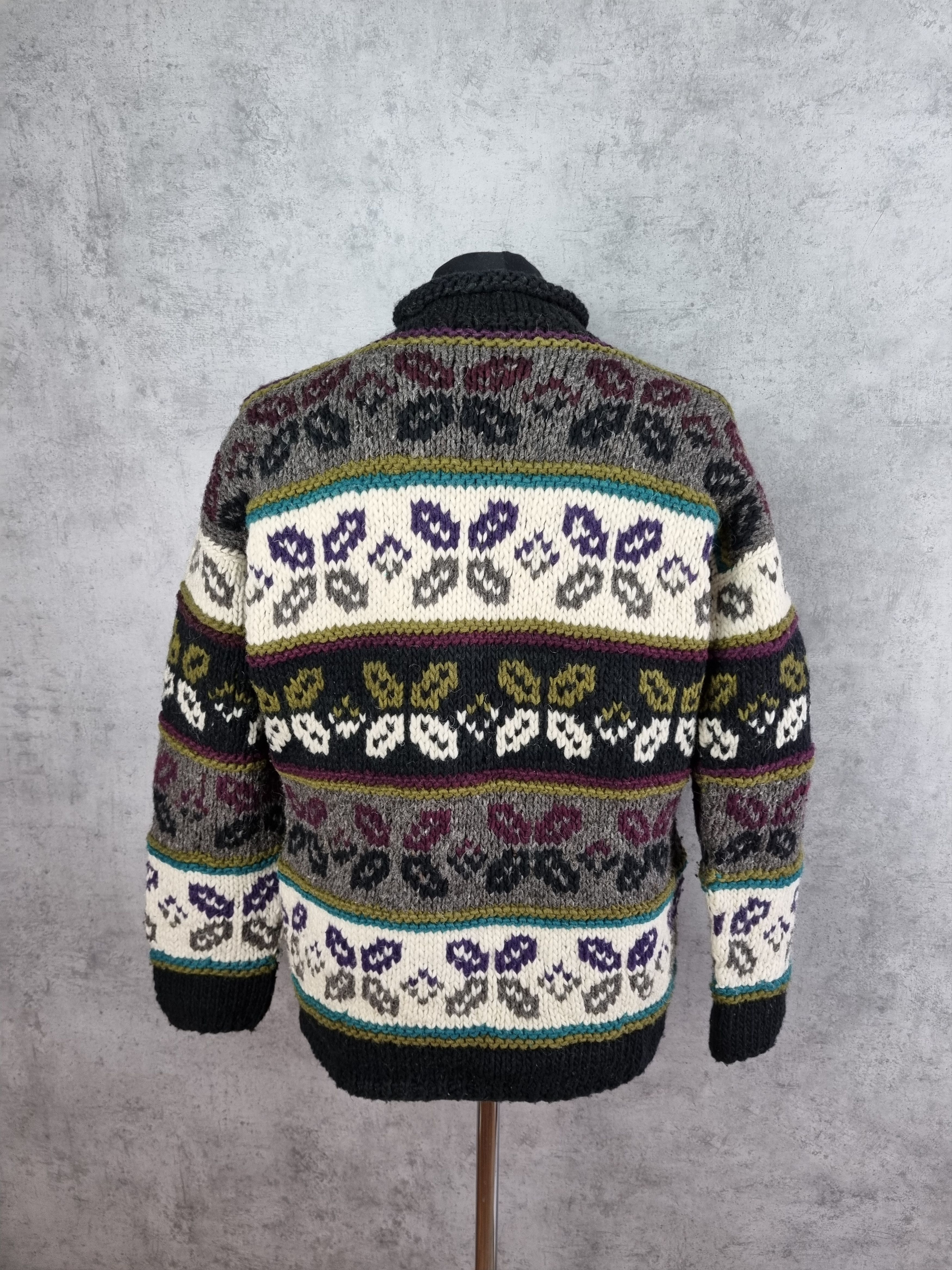 Vintage 90s Abstract Art Wool Knitted Sweater Stone Island Style Size US M / EU 48-50 / 2 - 5 Thumbnail
