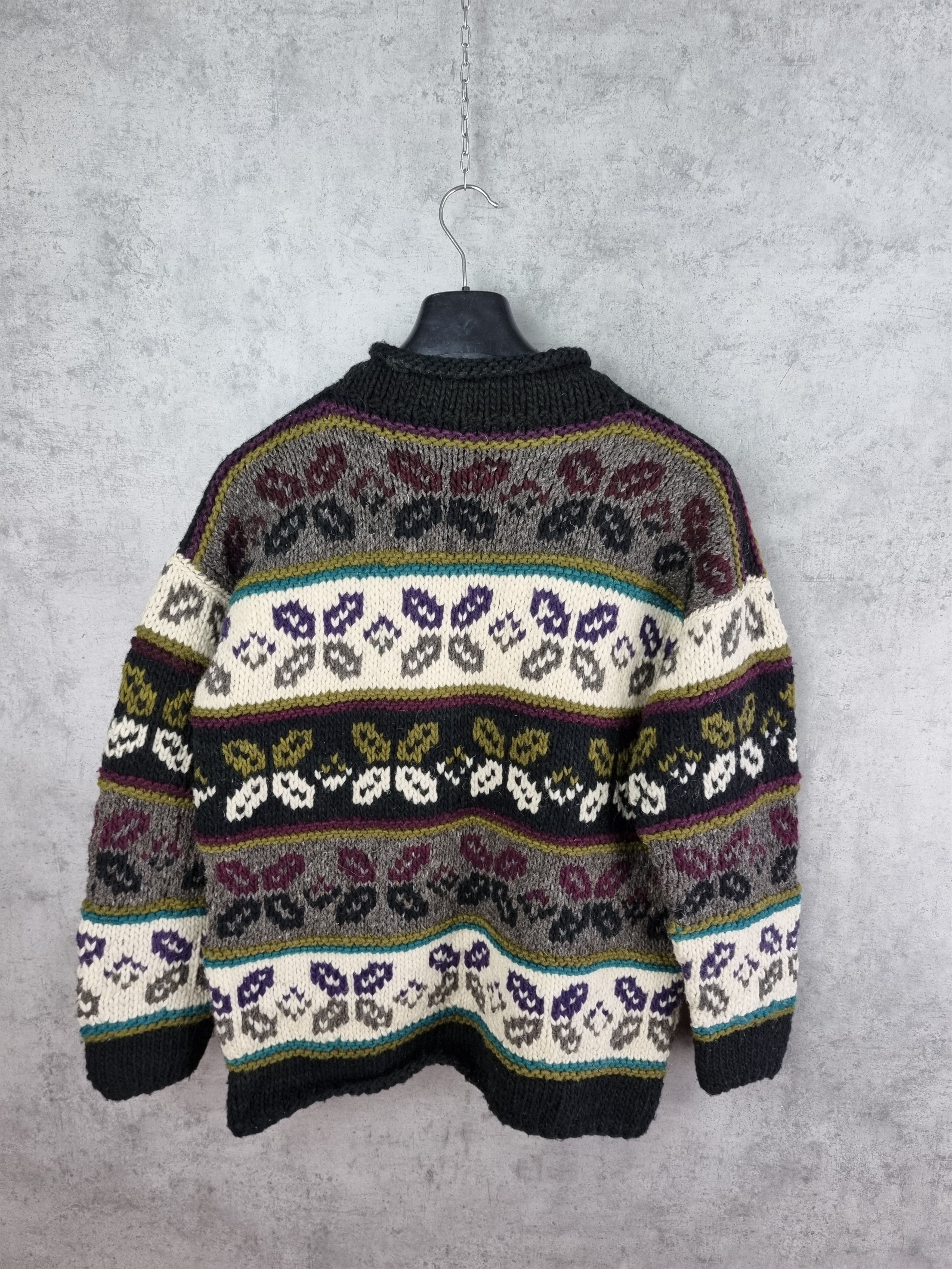 Vintage 90s Abstract Art Wool Knitted Sweater Stone Island Style Size US M / EU 48-50 / 2 - 4 Thumbnail