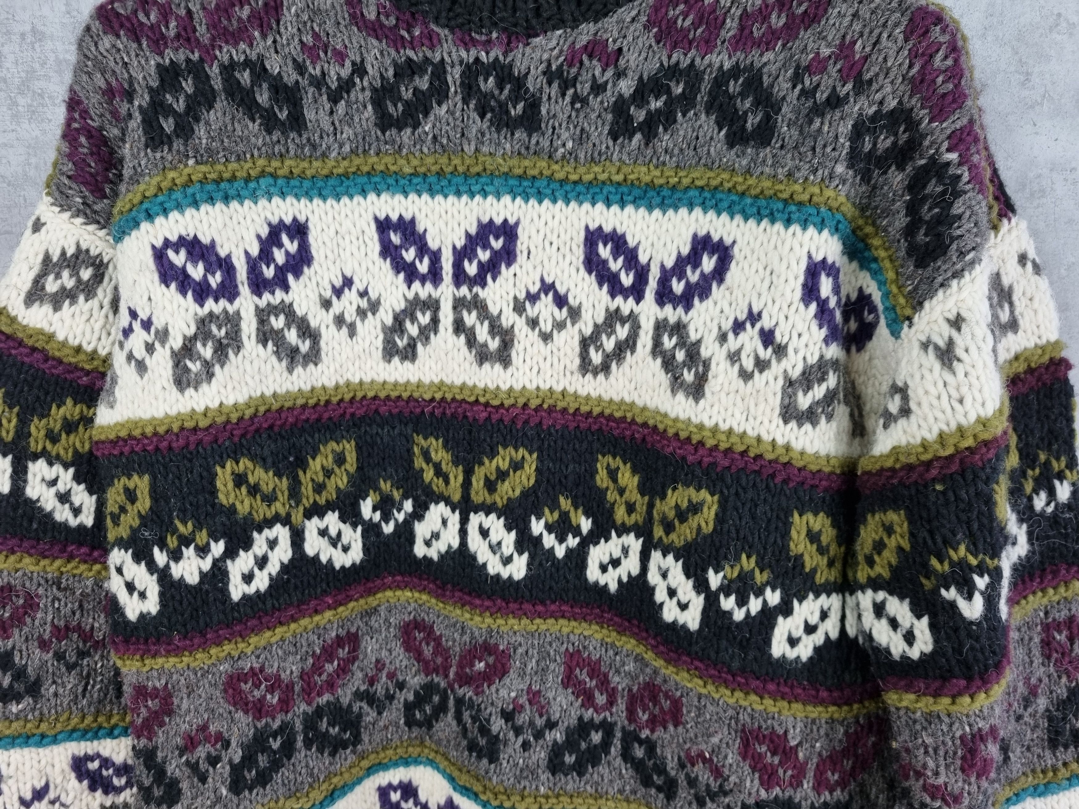 Vintage 90s Abstract Art Wool Knitted Sweater Stone Island Style Size US M / EU 48-50 / 2 - 9 Thumbnail