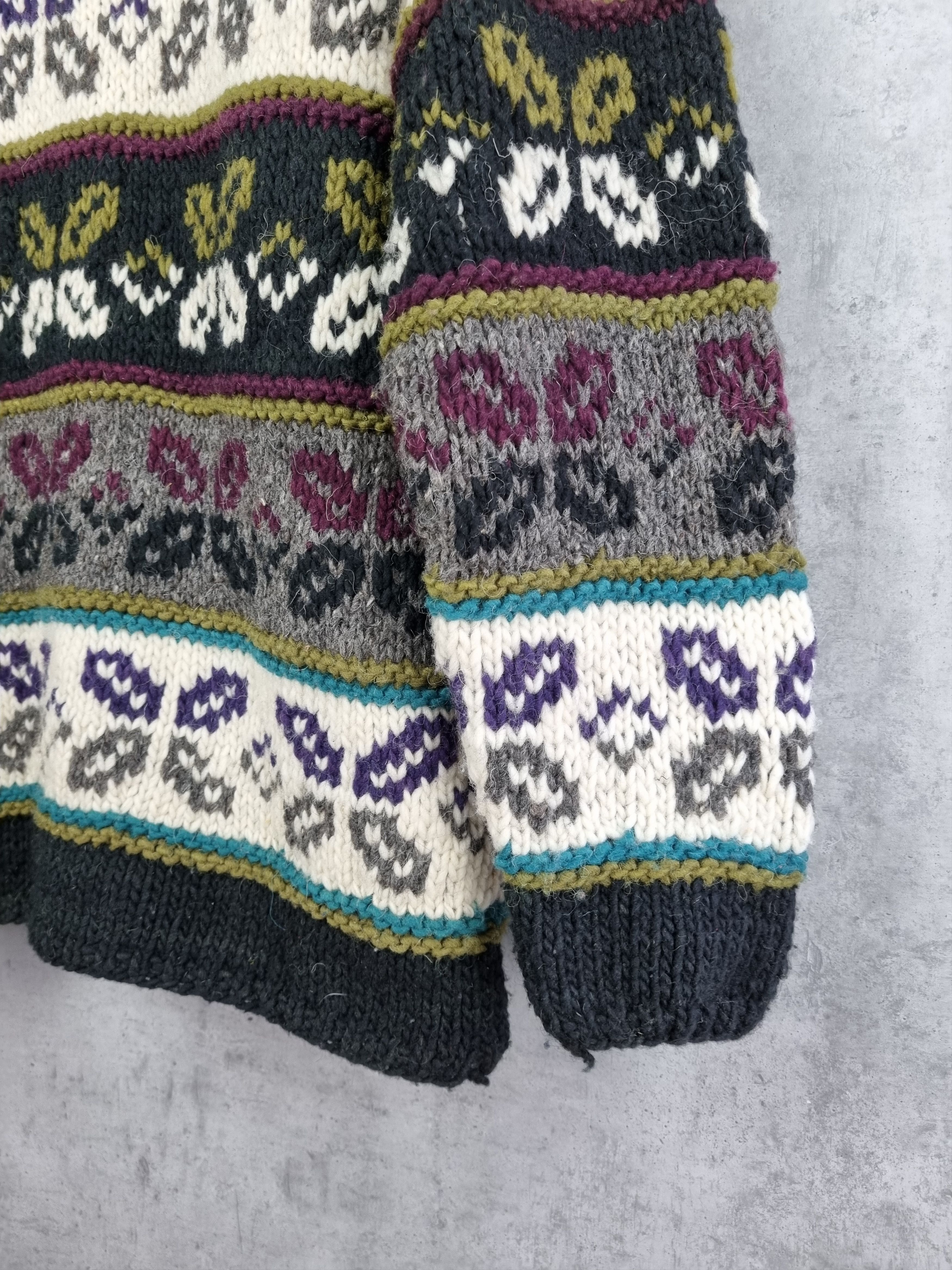 Vintage 90s Abstract Art Wool Knitted Sweater Stone Island Style Size US M / EU 48-50 / 2 - 11 Thumbnail
