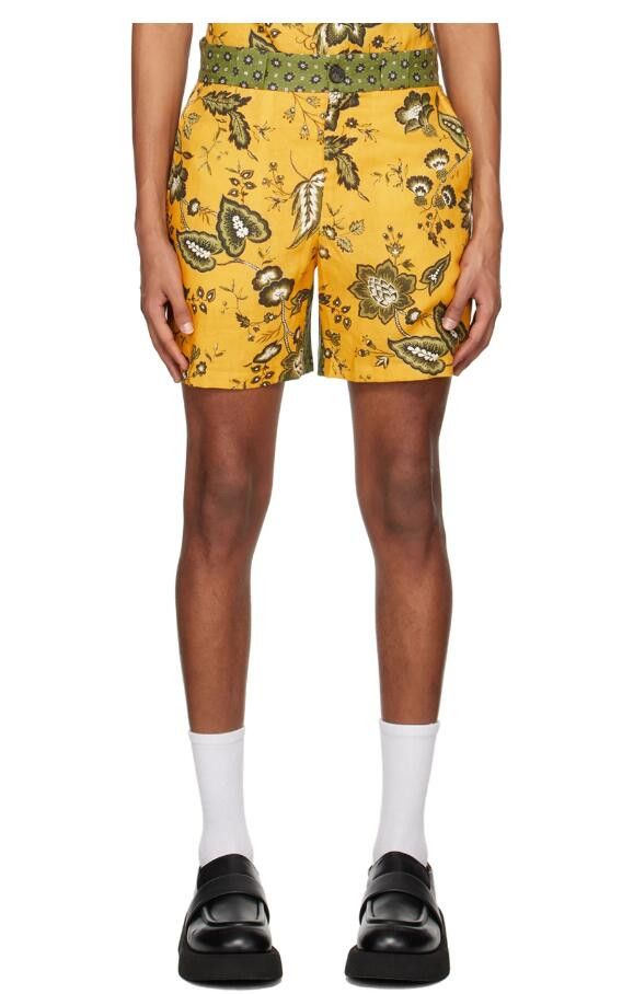 Erdem BNWT SS23 ERDEM LUCAS PATCHWORK PAISLEY LINEN SHORTS 50 Size US 34 / EU 50 - 1 Thumbnail