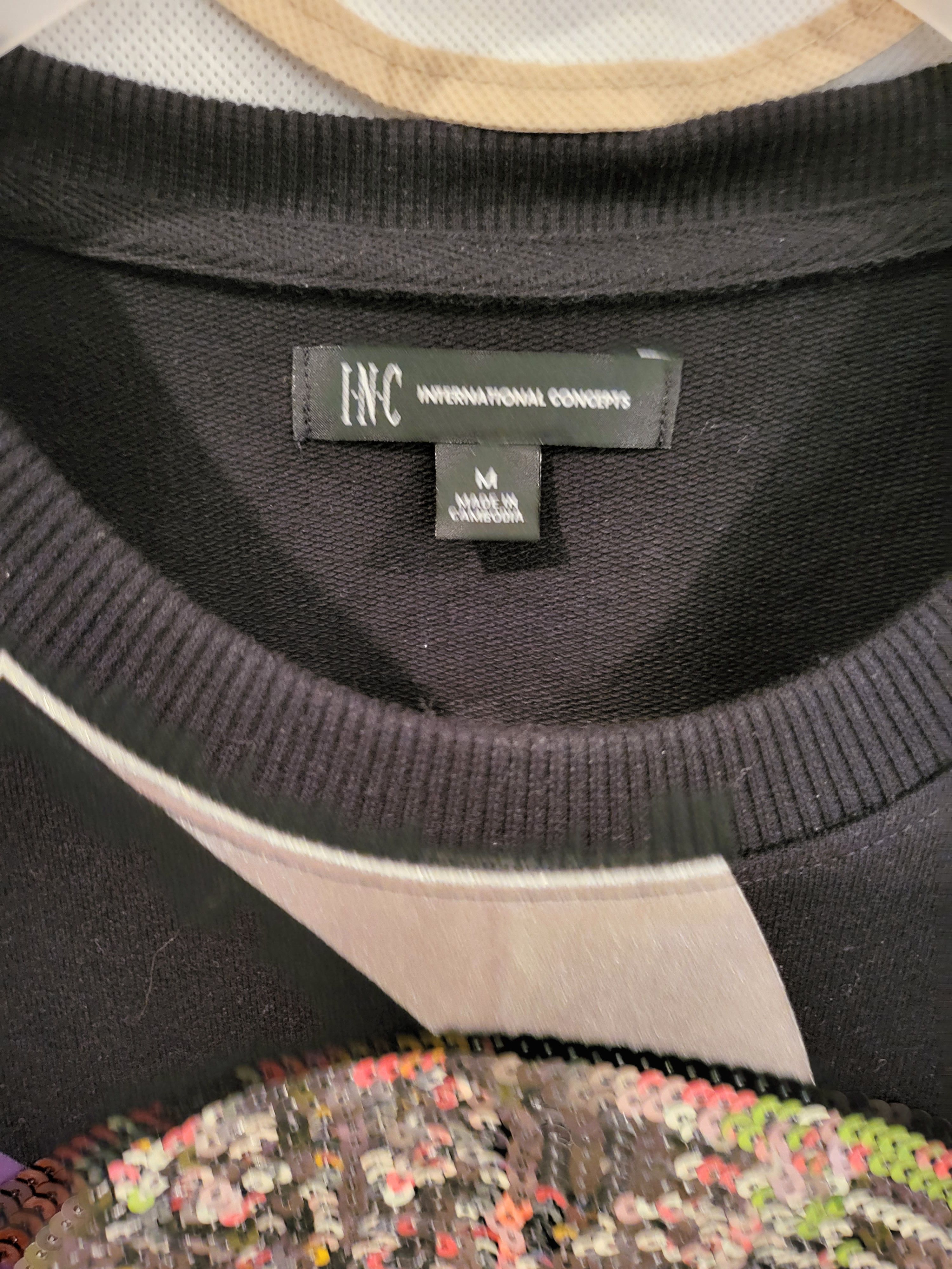 I.N.C Sequin Skull Stripe Crewneck Size US M / EU 48-50 / 2 - 4 Thumbnail