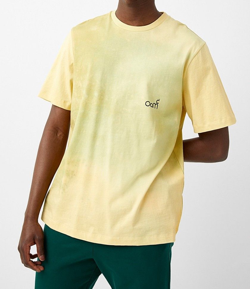 image of Oamc Oversized Spark Of Life T-Shirt in Golden Yellow, Men's (Size Small)