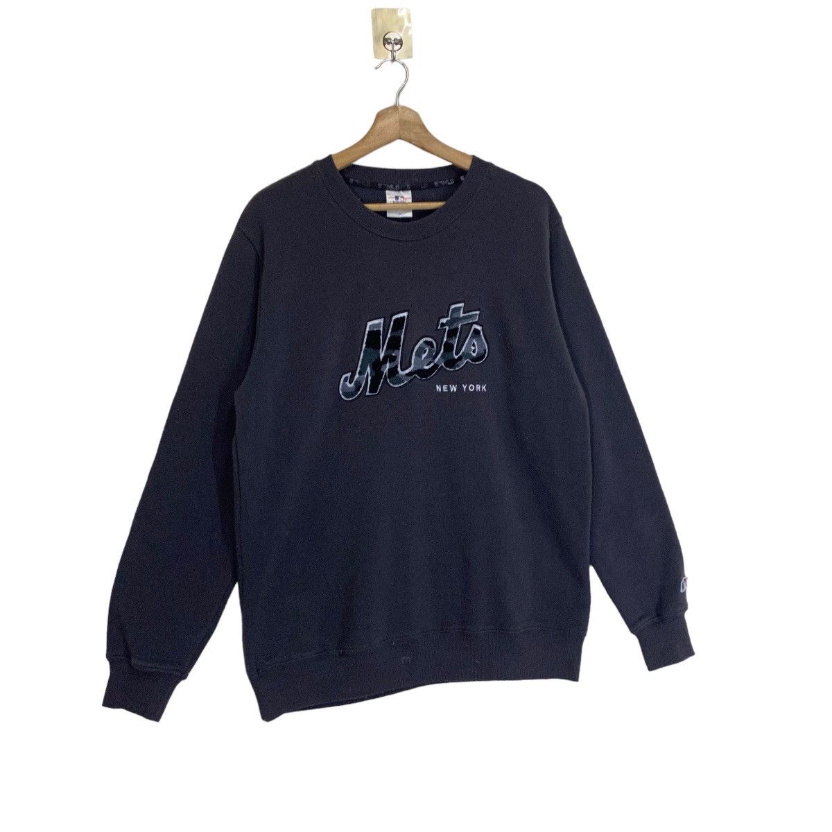 MLB × New York Yankees Vintage New York Mets Big Logo Crewneck Sweatshirt Size US M / EU 48-50 / 2 - 2 Thumbnail